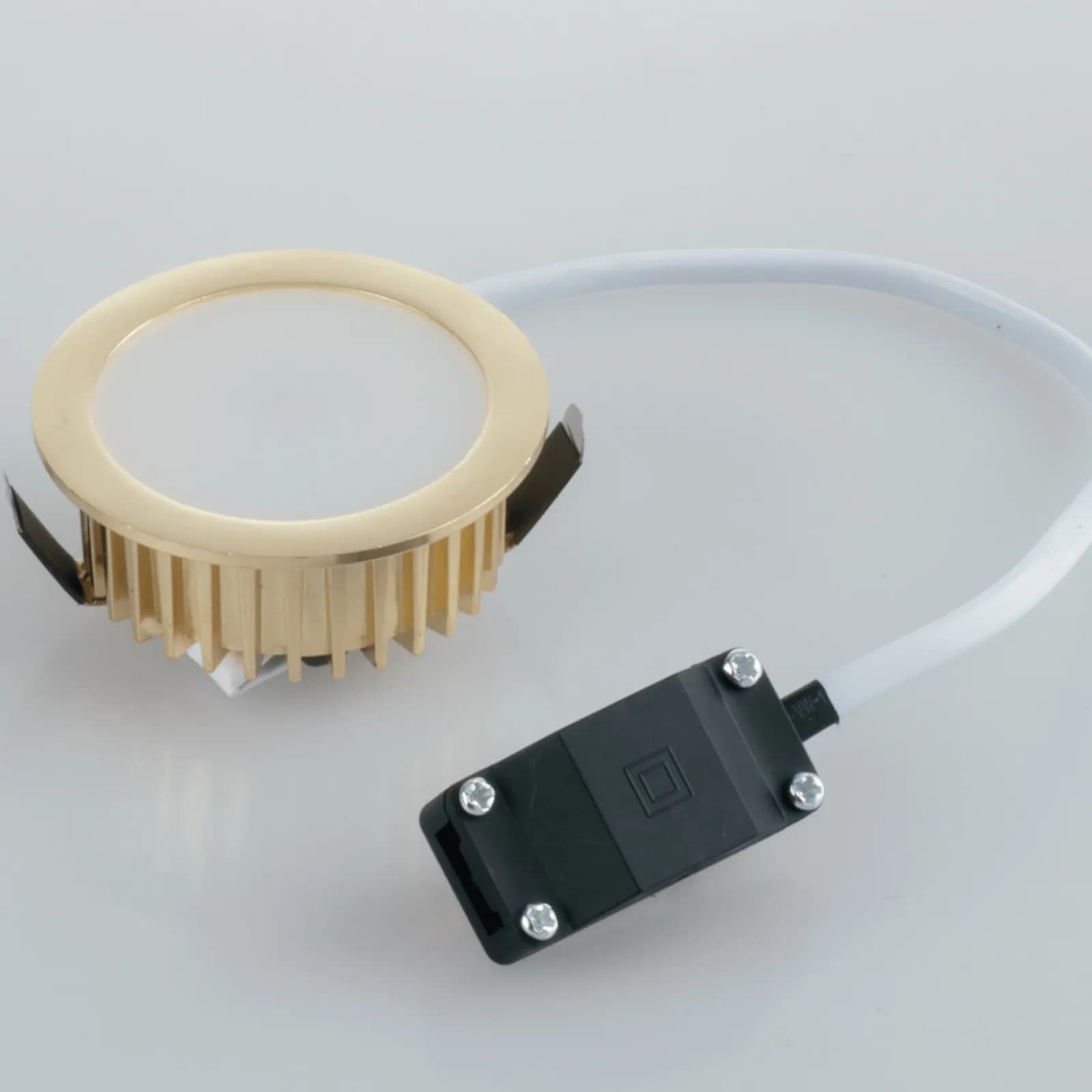 Incasso tondo 7x3,2 cm in alluminio oro