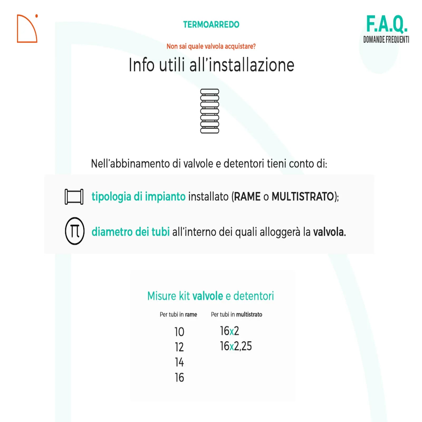 Kit cromo valvola e detentore per radiatori + raccordi per tubo multistrato misura 16x2,25