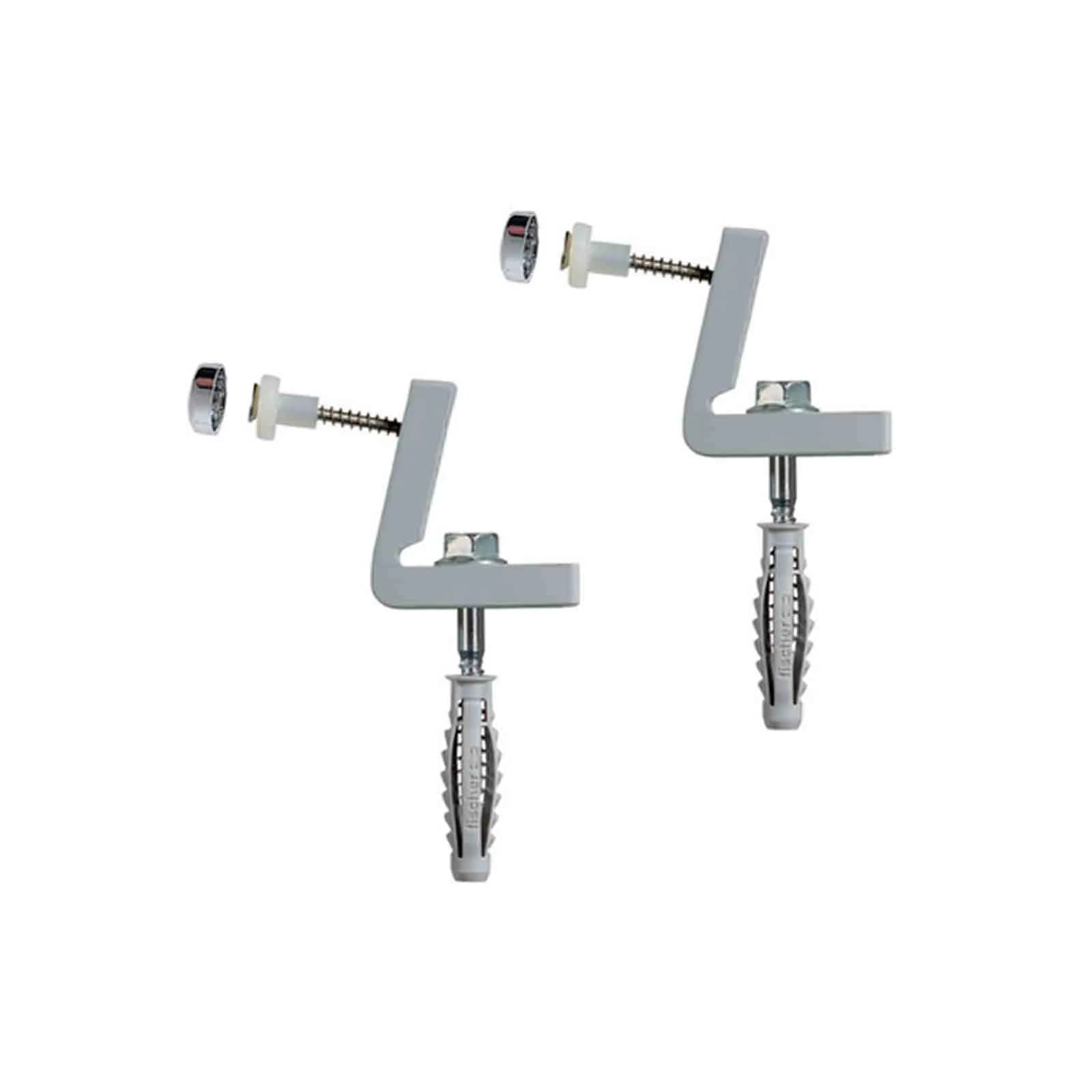 Kit di fissaggio per sanitari a pavimento filomuro completo Fischer foro laterale