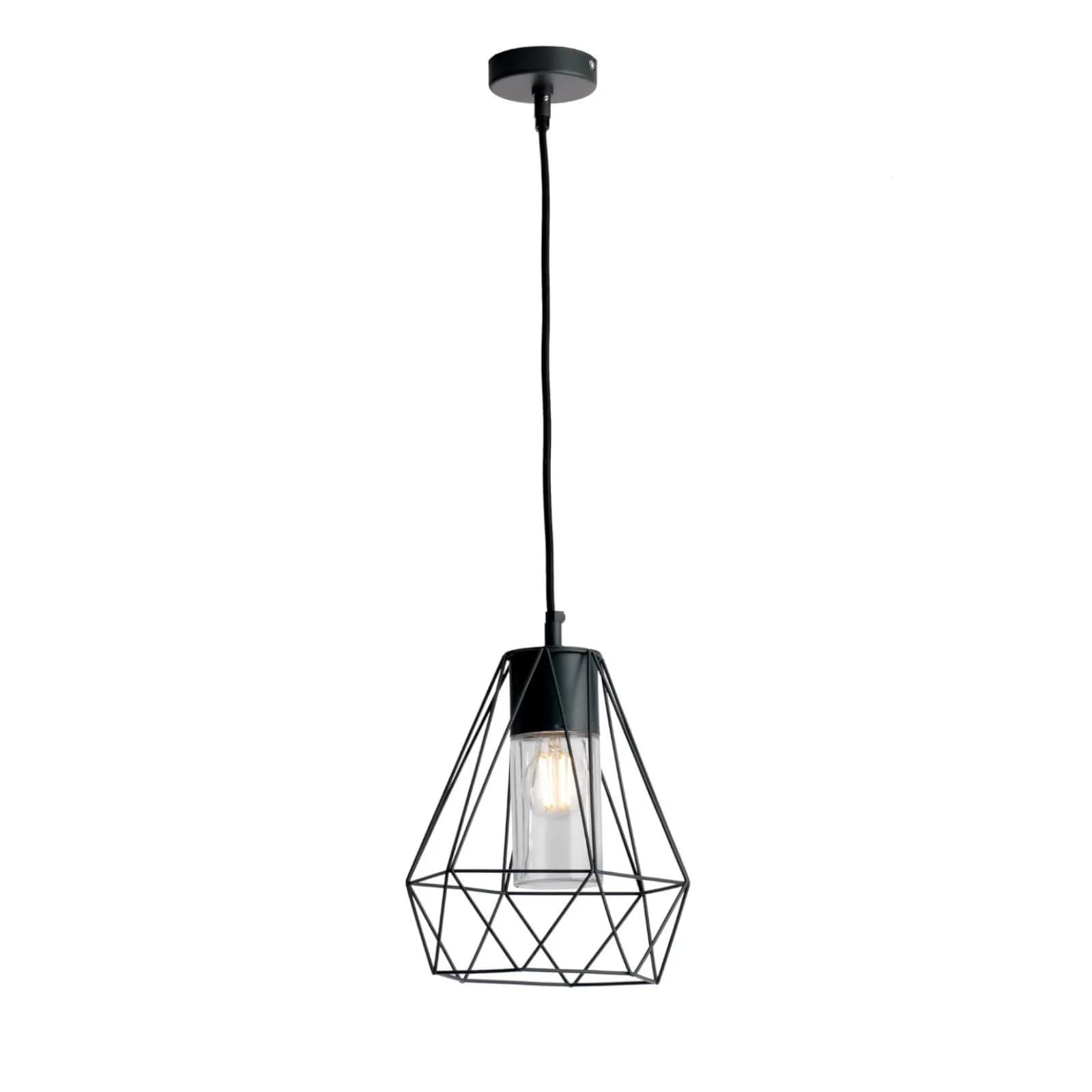 Lampada a sospensione da esterno 22x90h cm in metallo antracite