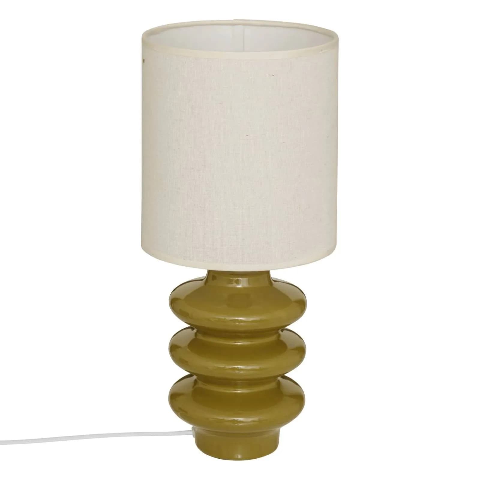 Lampada d'appoggio 45h cm in ceramica verde lucido - Tomas