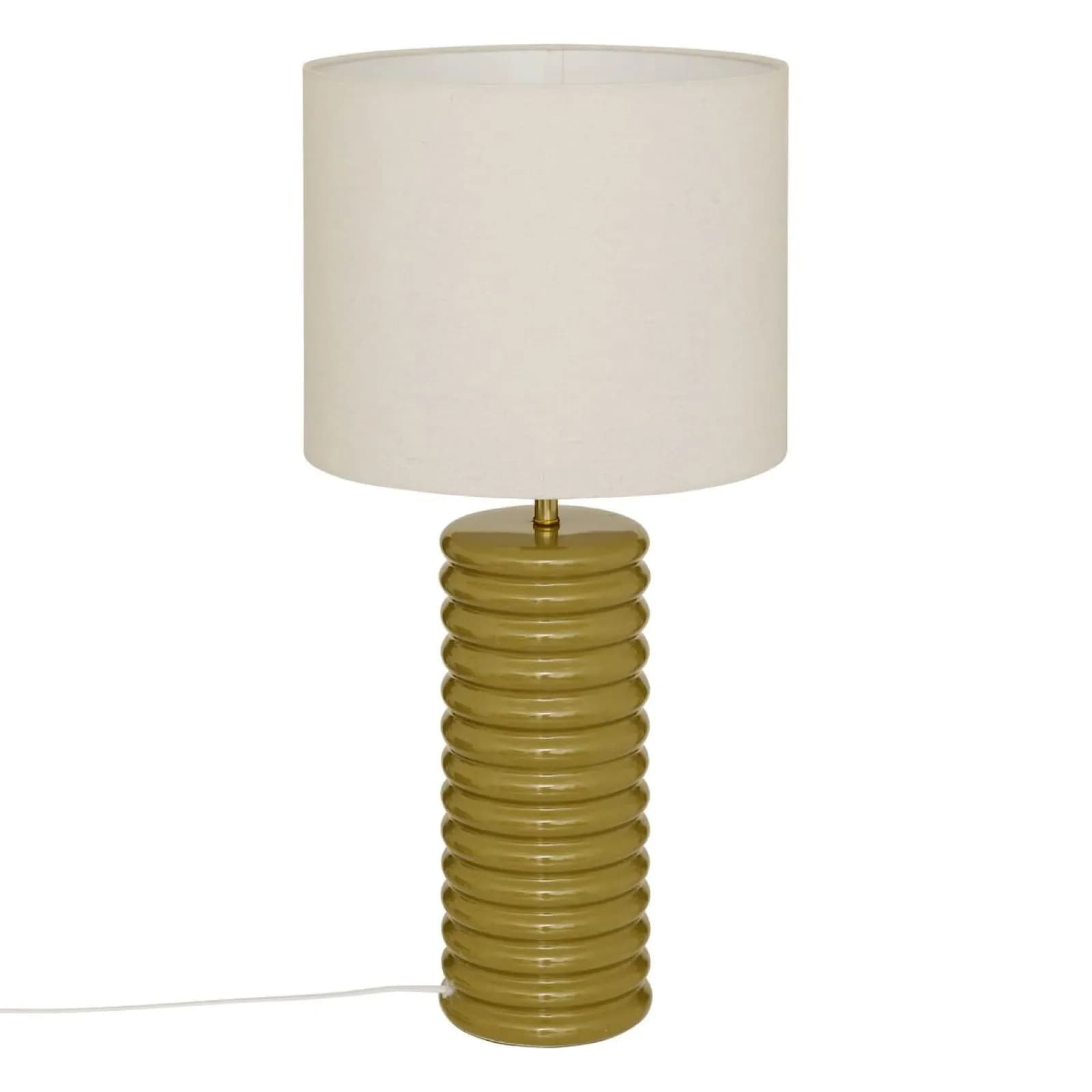 Lampada d'appoggio 69h cm in ceramica verde lucido - Tomas