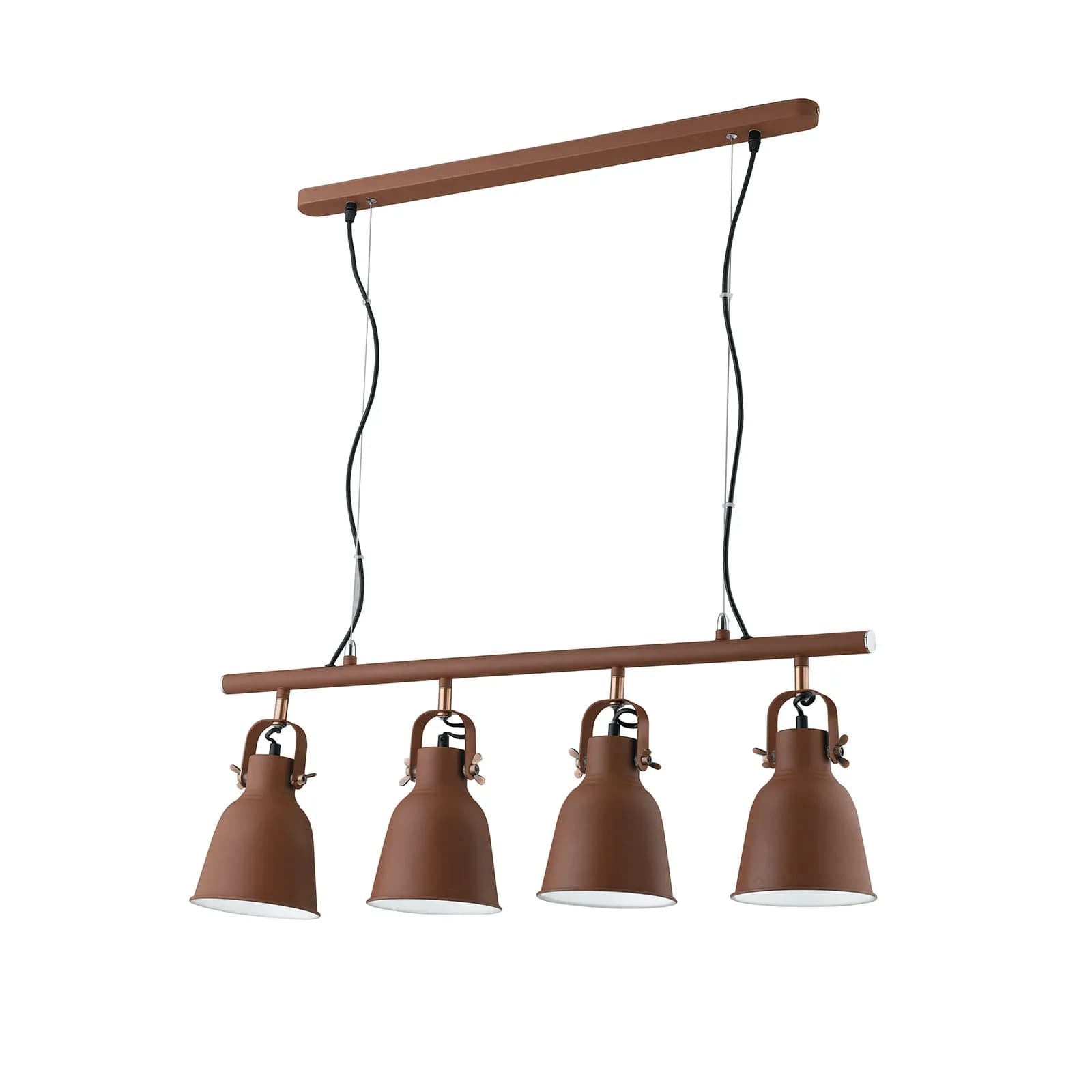 Lampada da soffitto 179h cm in metallo marrone
