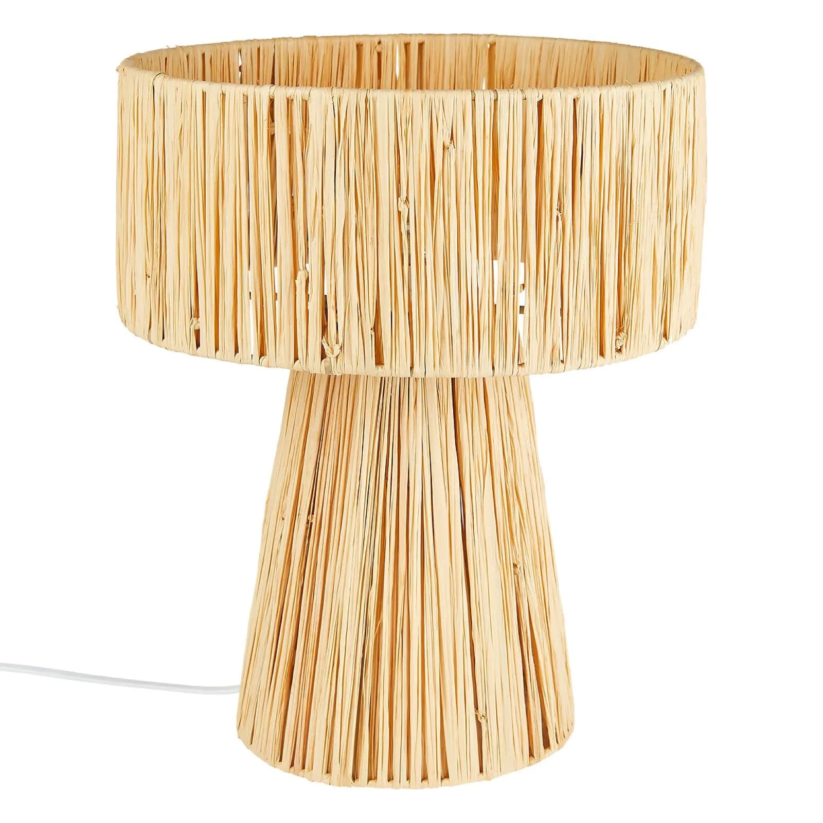 Lampada da tavolo 34h cm intreccio in corda naturale