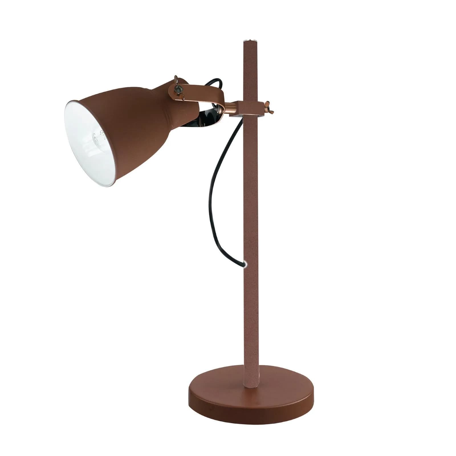 Lampada da tavolo 38x61 cm in metallo marrone