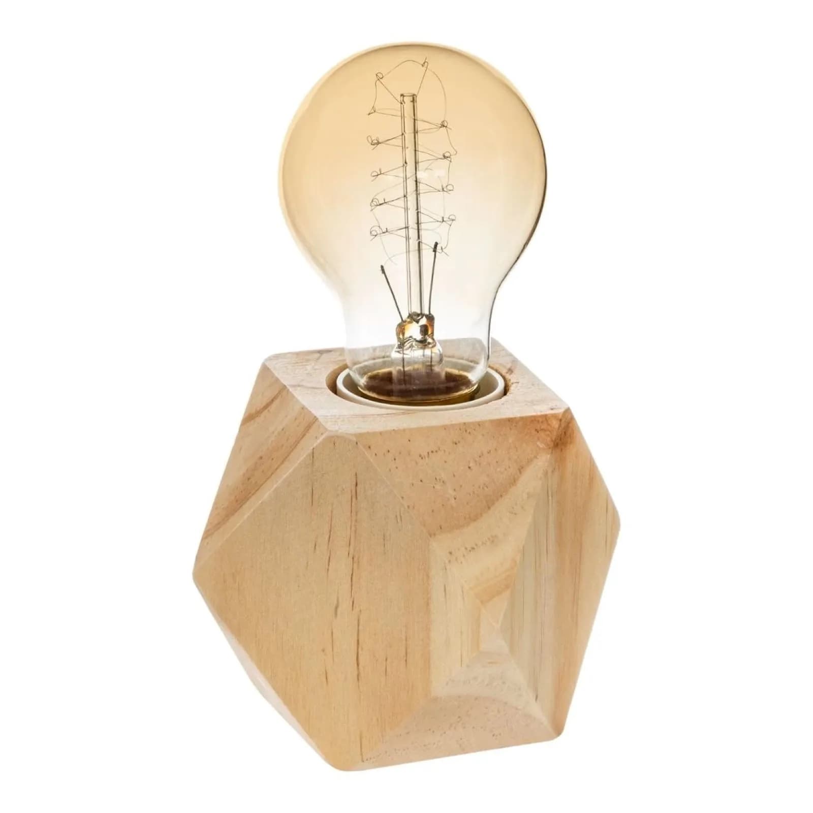 Lampada da tavolo 8h cm a legno di pino naturale