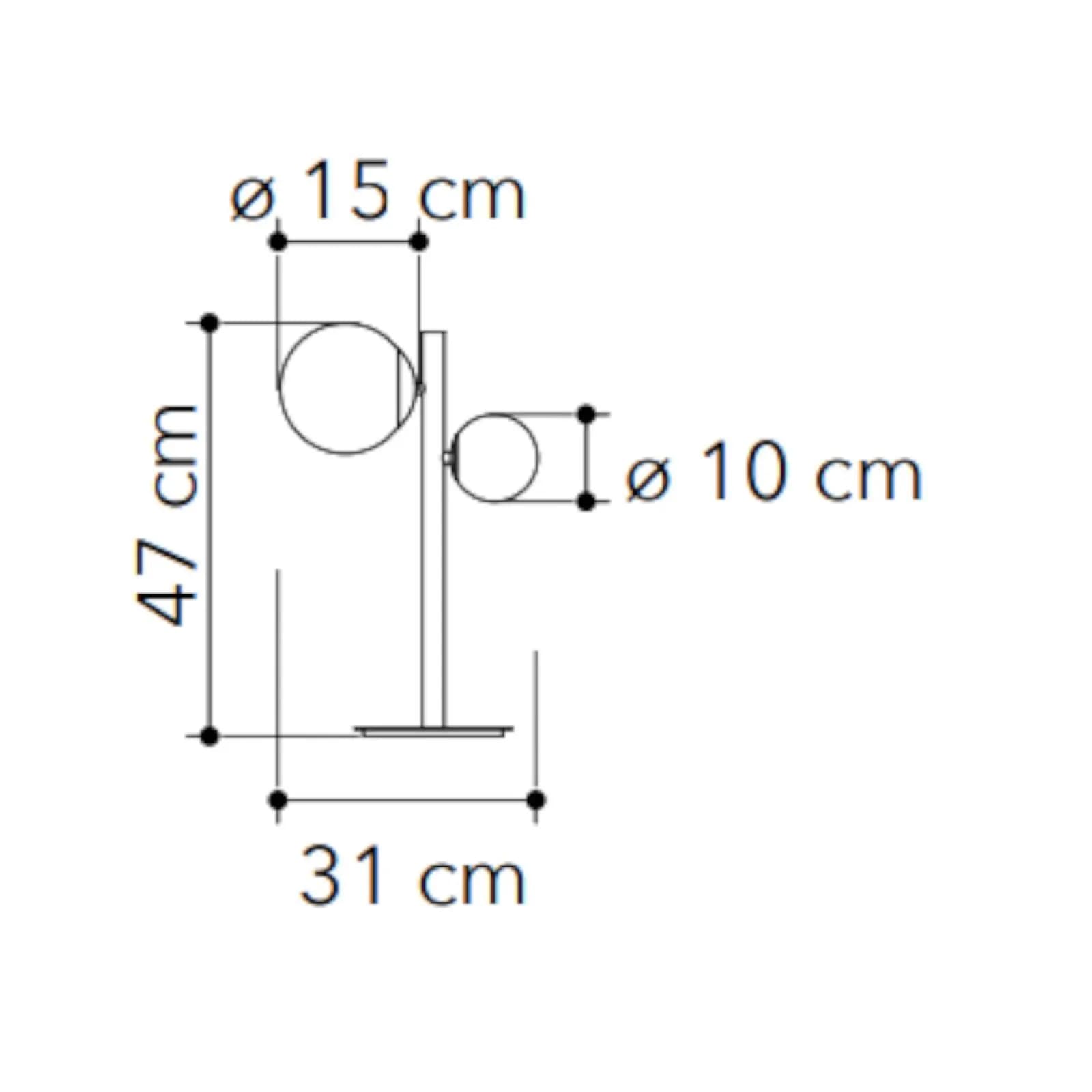 Lampada da tavolo per interno 31x47h cm oro rosa in vetro soffiato bianco