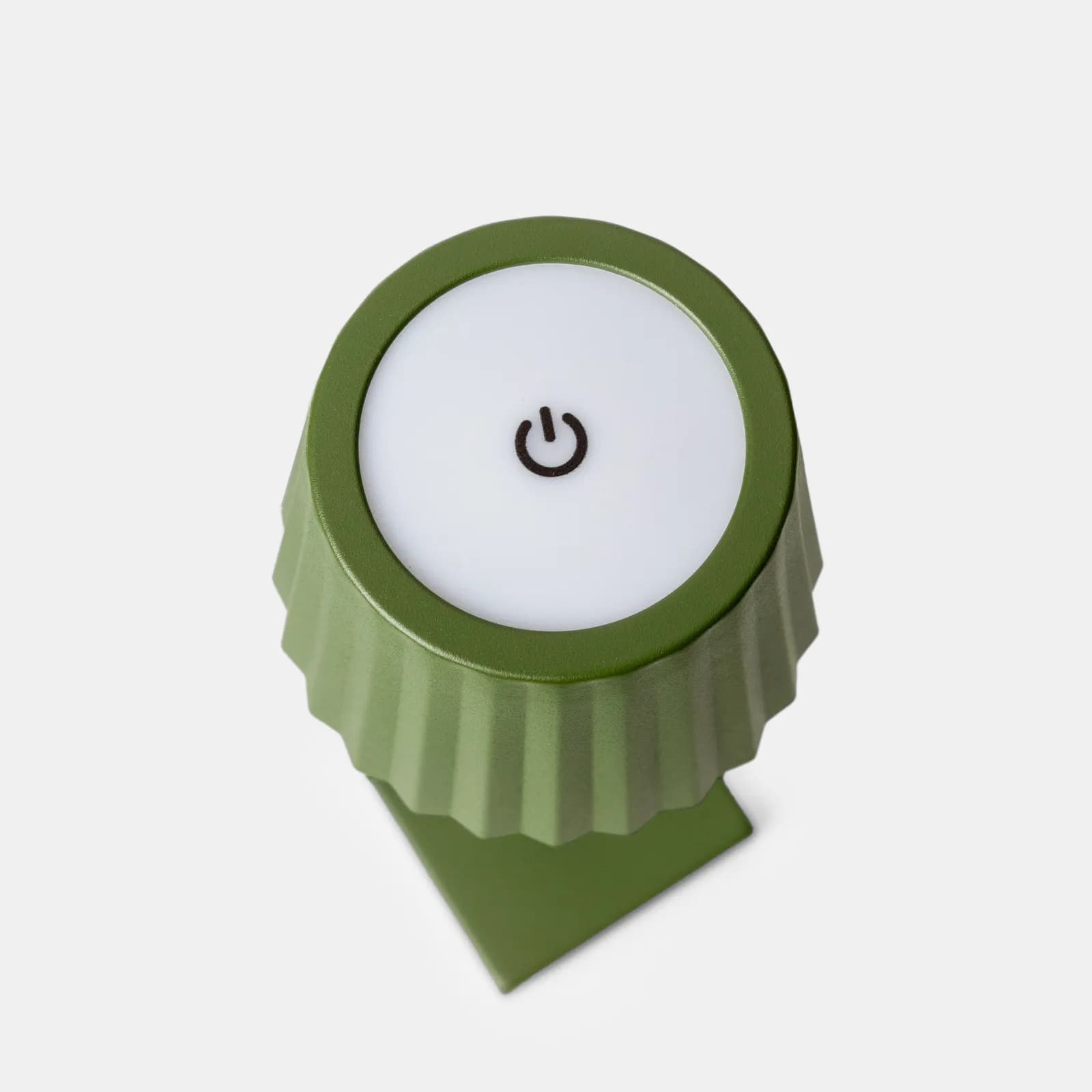 Lampada da tavolo touch a LED plissettata 14x40h cm in alluminio verde - Isobel