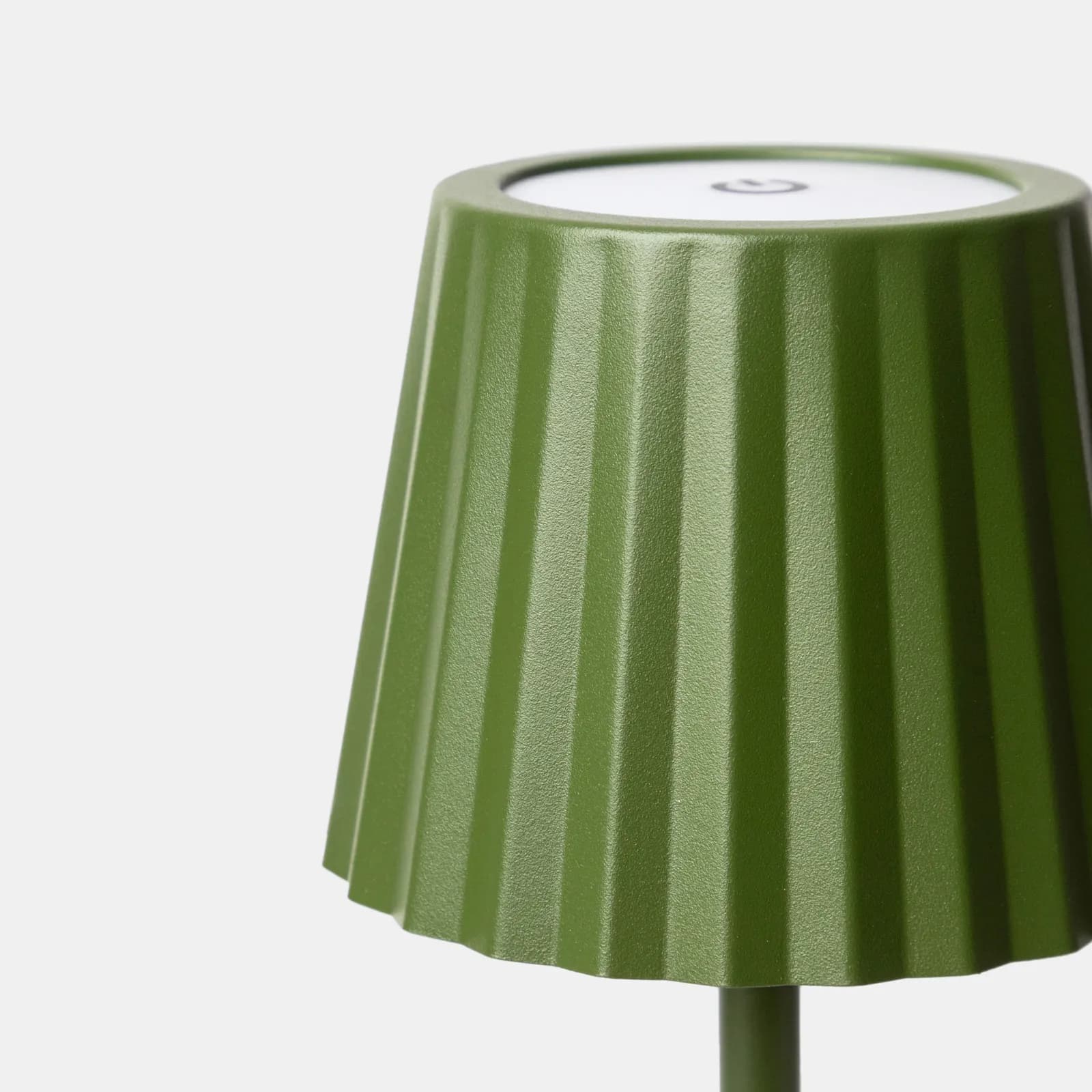 Lampada da tavolo touch a LED plissettata 14x40h cm in alluminio verde - Isobel
