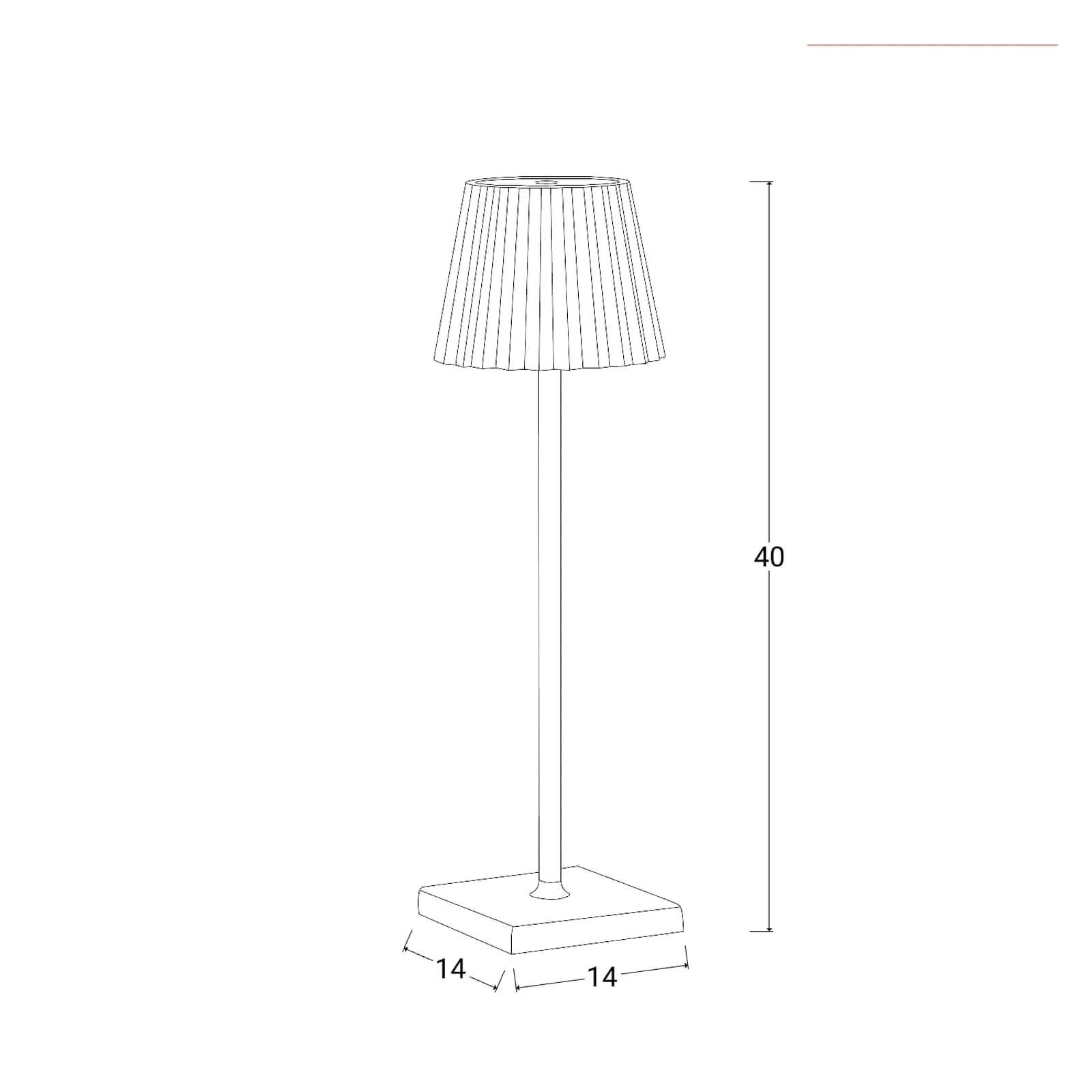 Lampada da tavolo touch a LED plissettata 14x40h cm in alluminio verde - Isobel