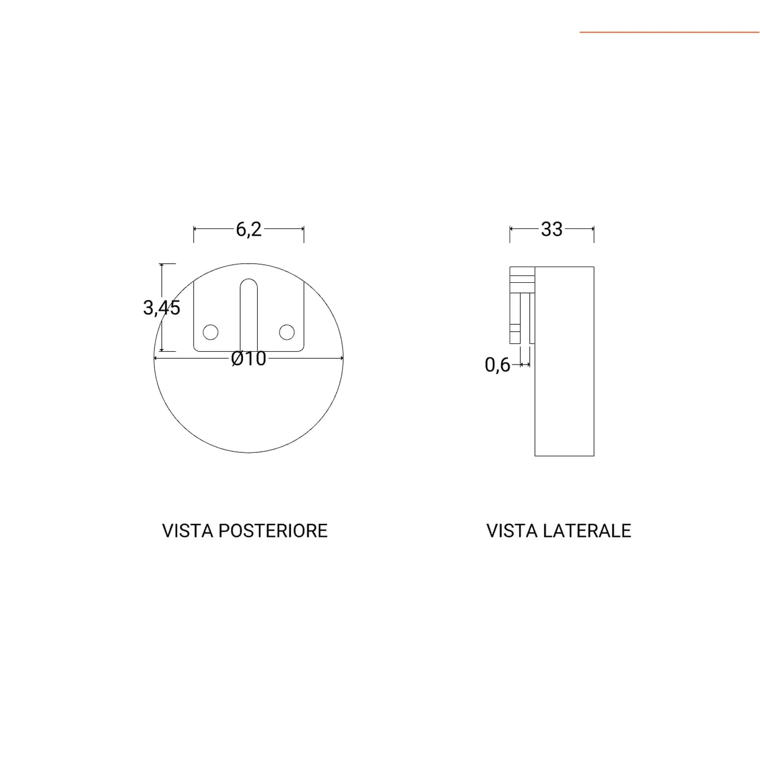 Lampada led Ø10 cm cromo - Aimee