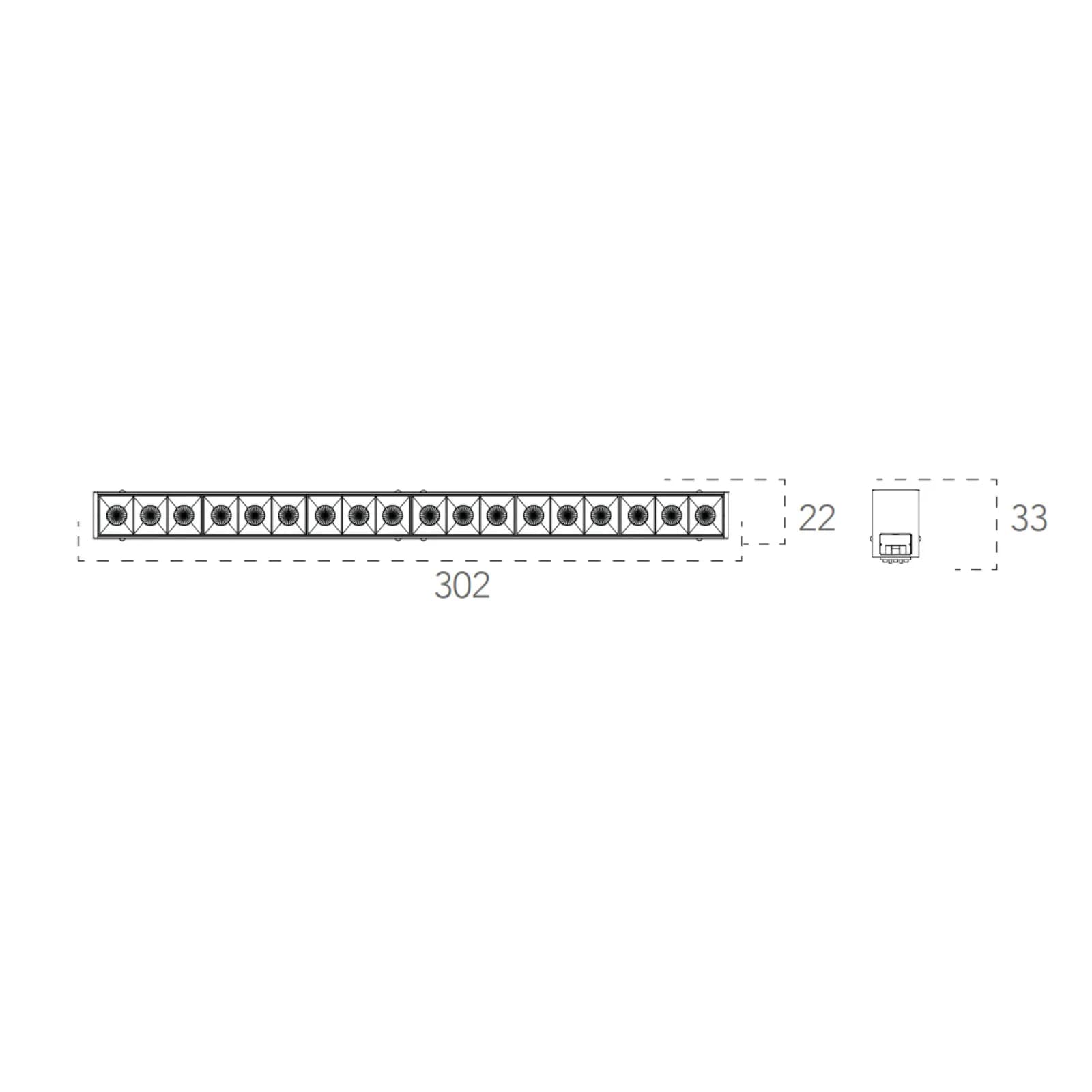 Lampada led luce calda 30,2 cm in alluminio pressofuso nero opaco - Power