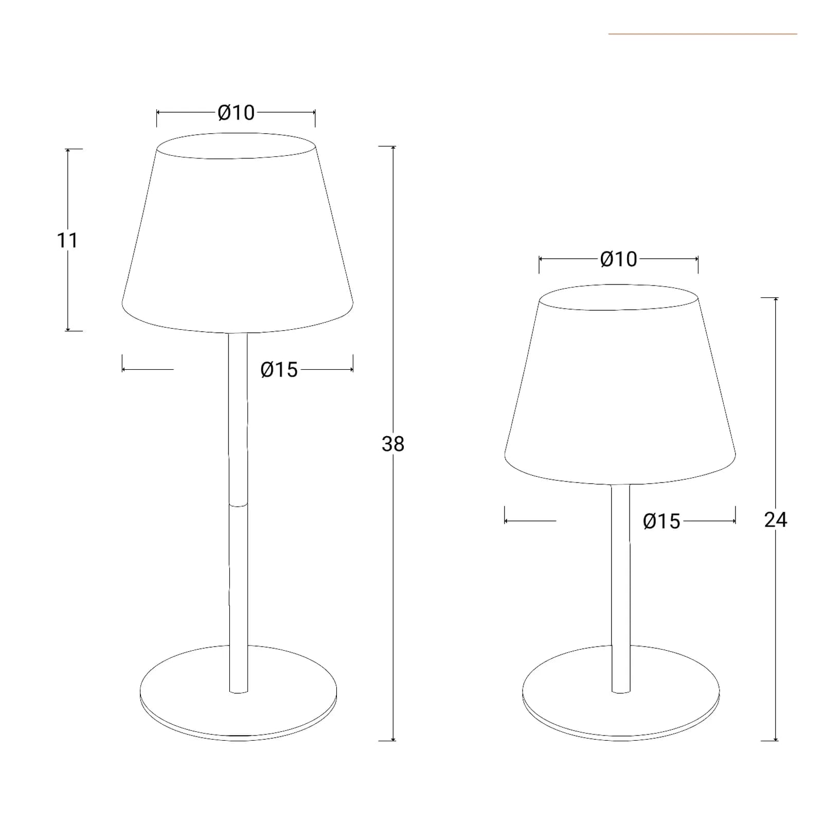 Lampada LED portatile paralume rotondo 15 cm in alluminio nero - Sazerac