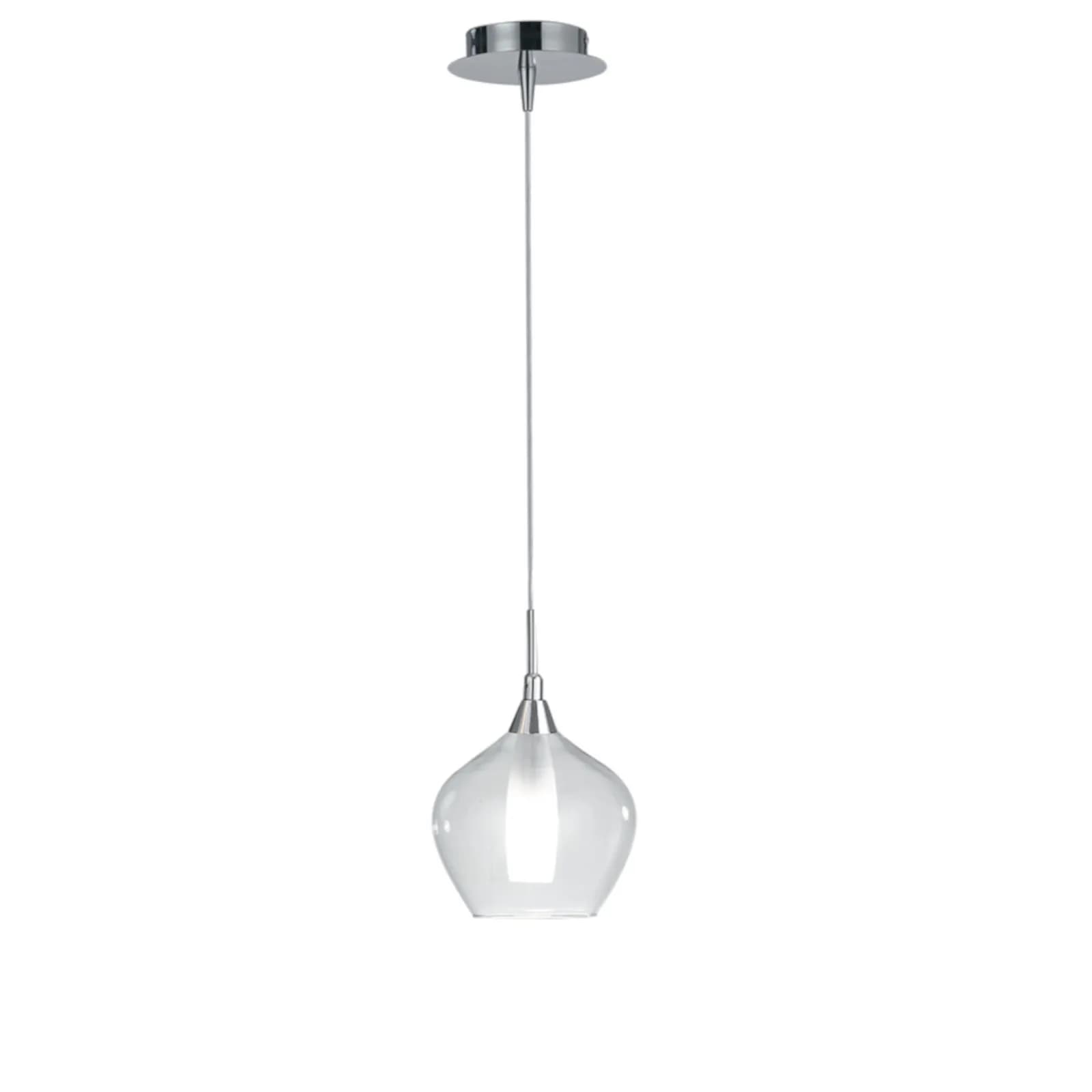 Lampadario da interno o esterno 16,7x120h cm in doppio vetro
