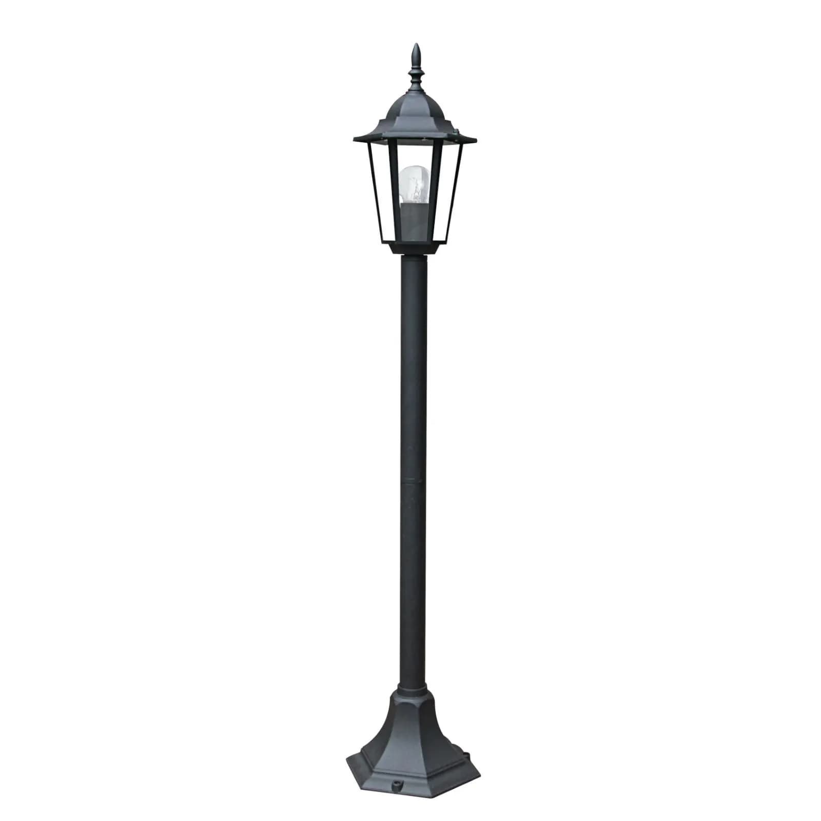 Lampione lanterna da esterno 21x105h cm in alluminio nero