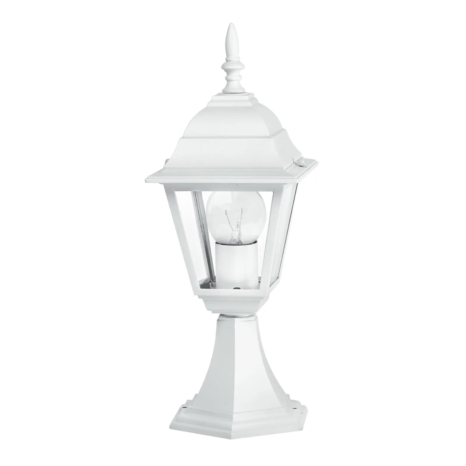 Lanterna da tavolo per esterno 15x15x39h cm in alluminio bianco