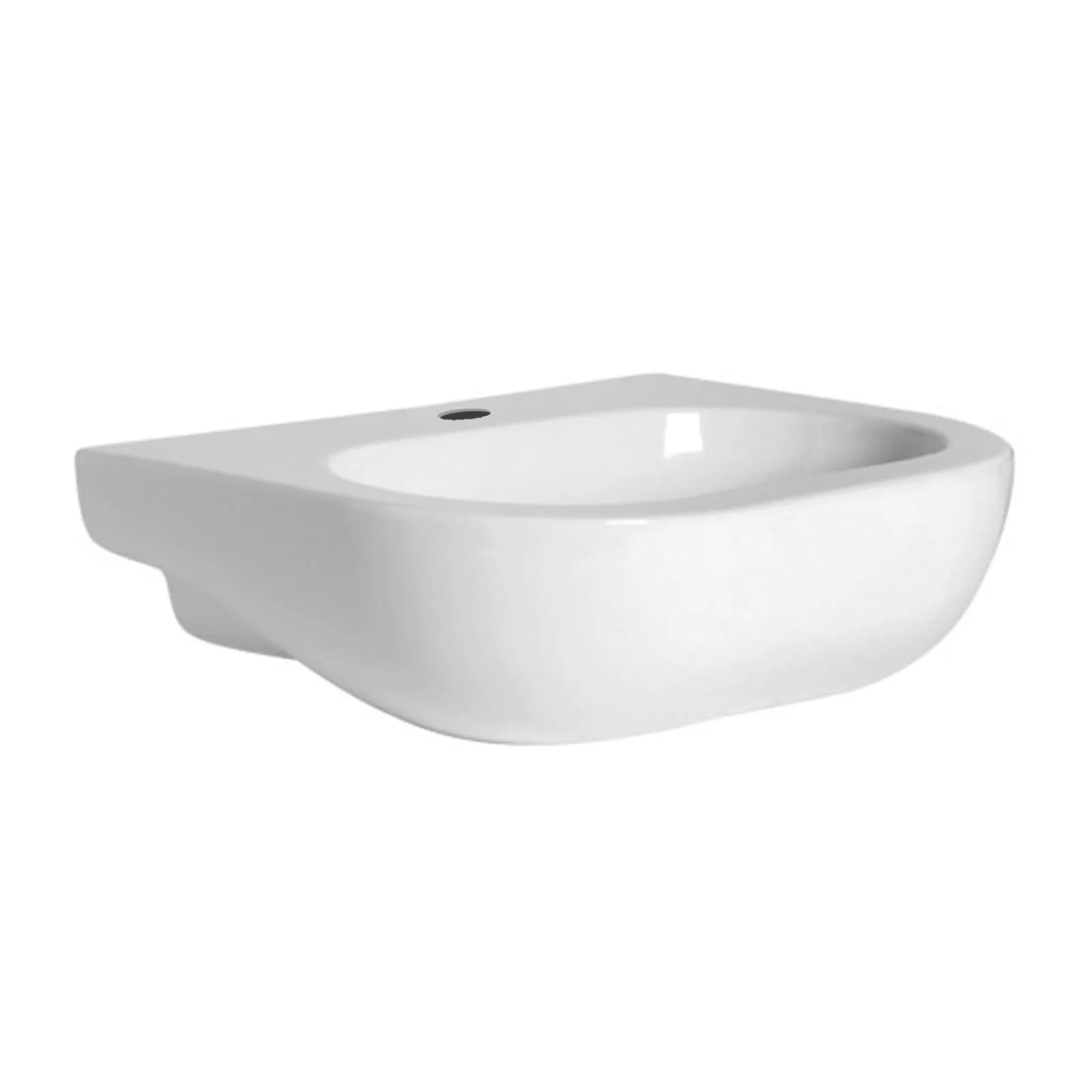 Lavabo Azzurra Ceramica Nuvola 47x37 cm monoforo sospeso bianco lucido