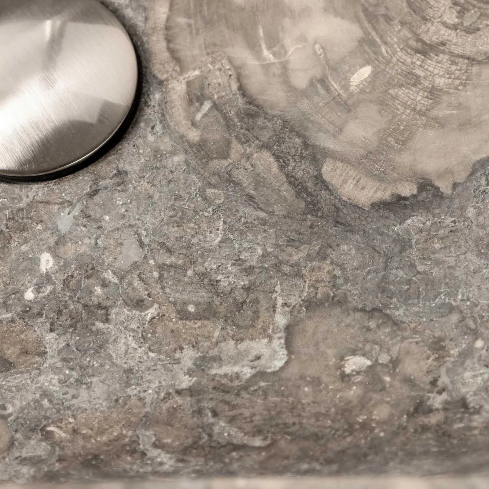 Lavabo da appoggio 46x33 cm in marmo satinato grigio - Artizan