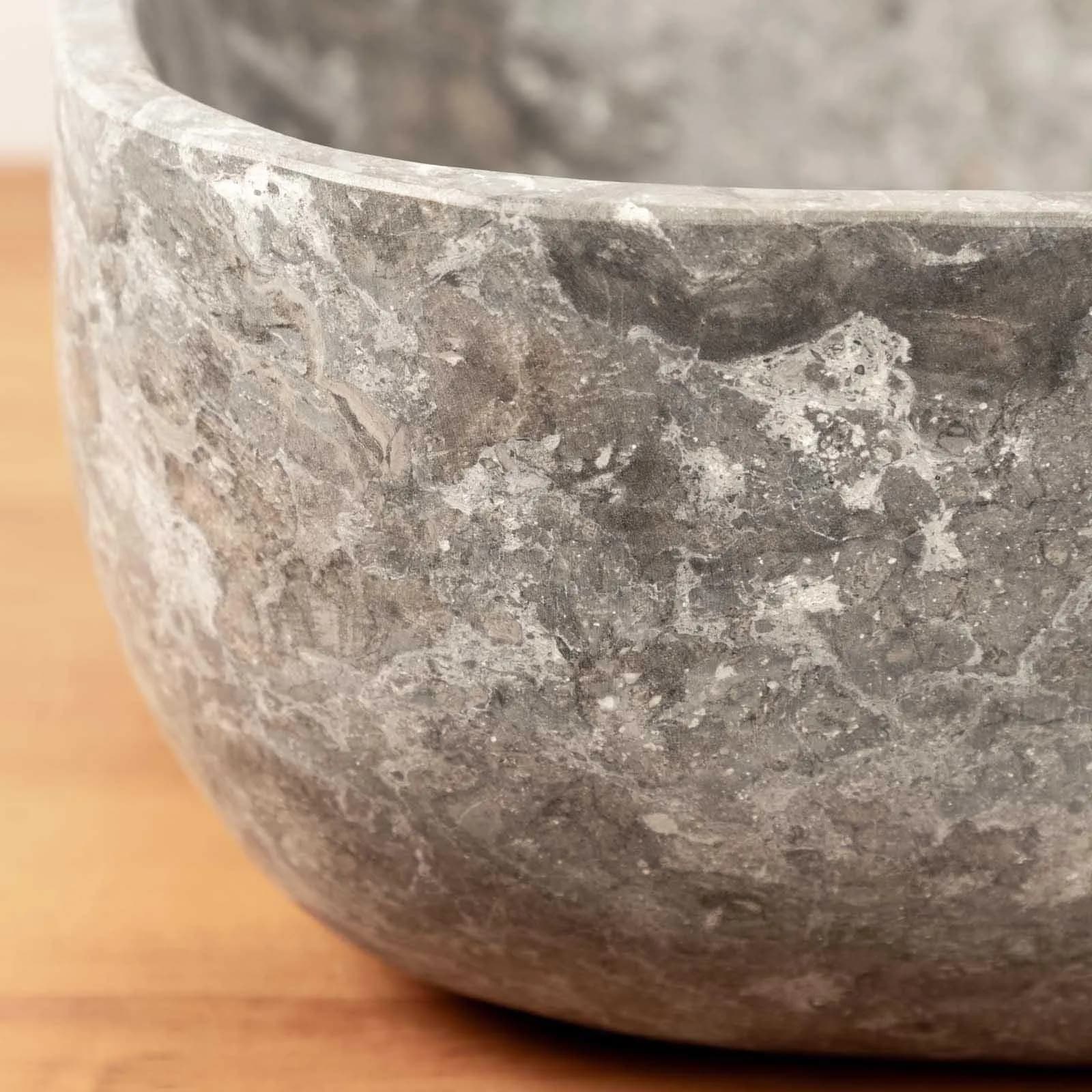 Lavabo da appoggio 46x33 cm in marmo satinato grigio - Artizan