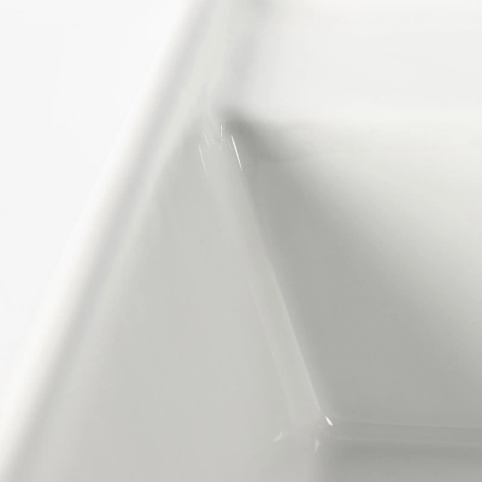 Lavabo da appoggio squadrato 41 cm in ceramica bianco lucido monoforo