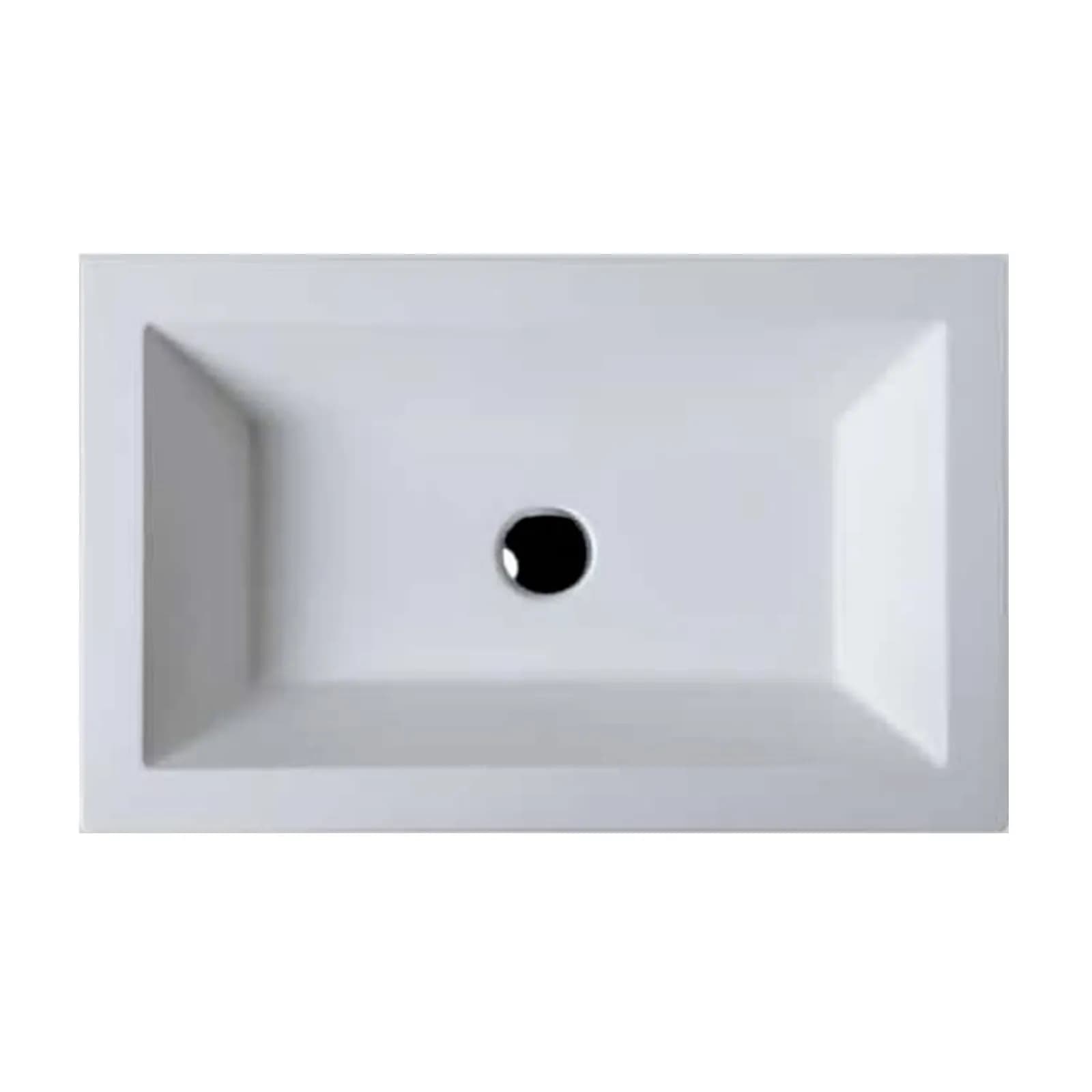 Lavabo da incasso in ceramica 75x40 cm senza foro Azzurra Ceramica THIN