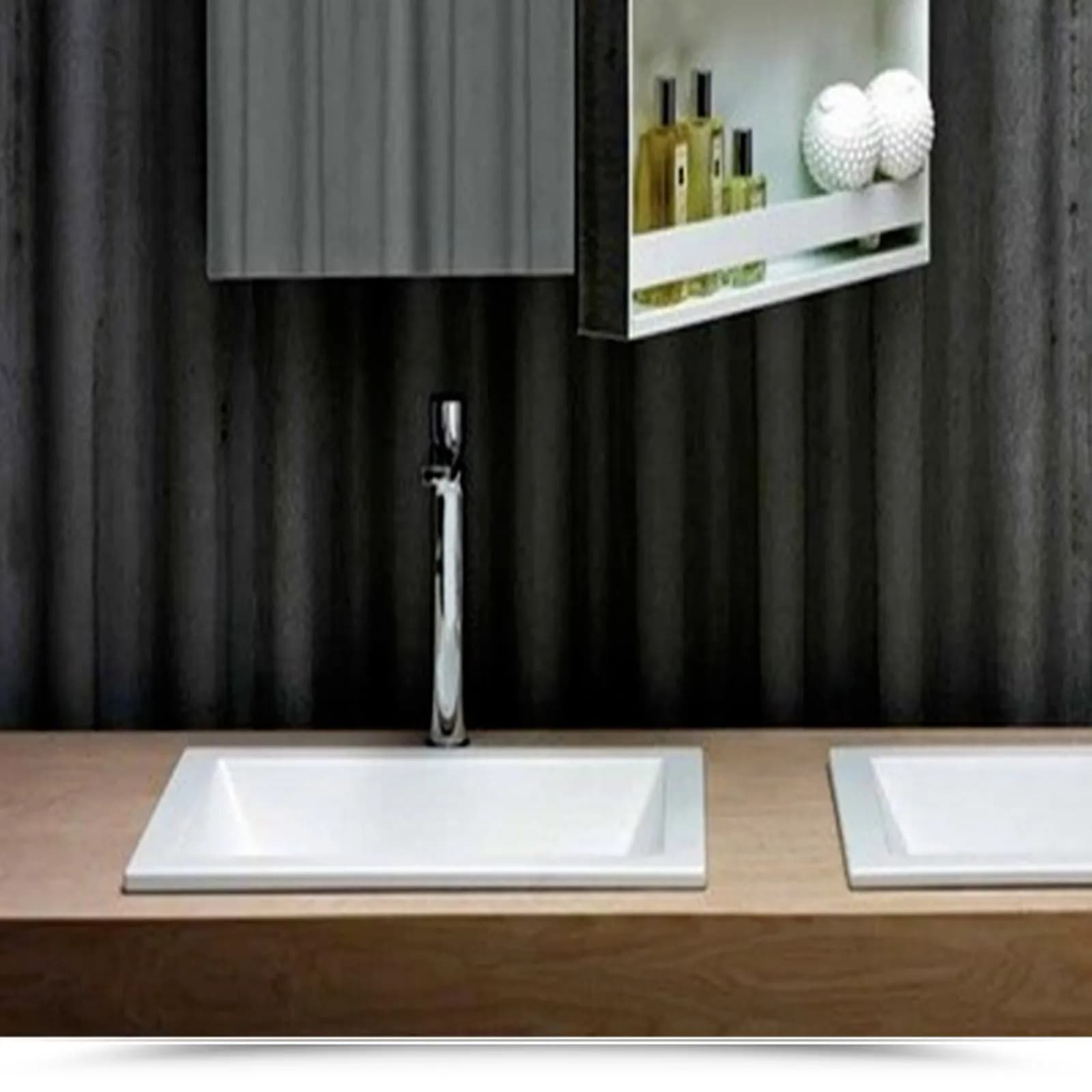 Lavabo da incasso in ceramica 75x40 cm senza foro Azzurra Ceramica THIN