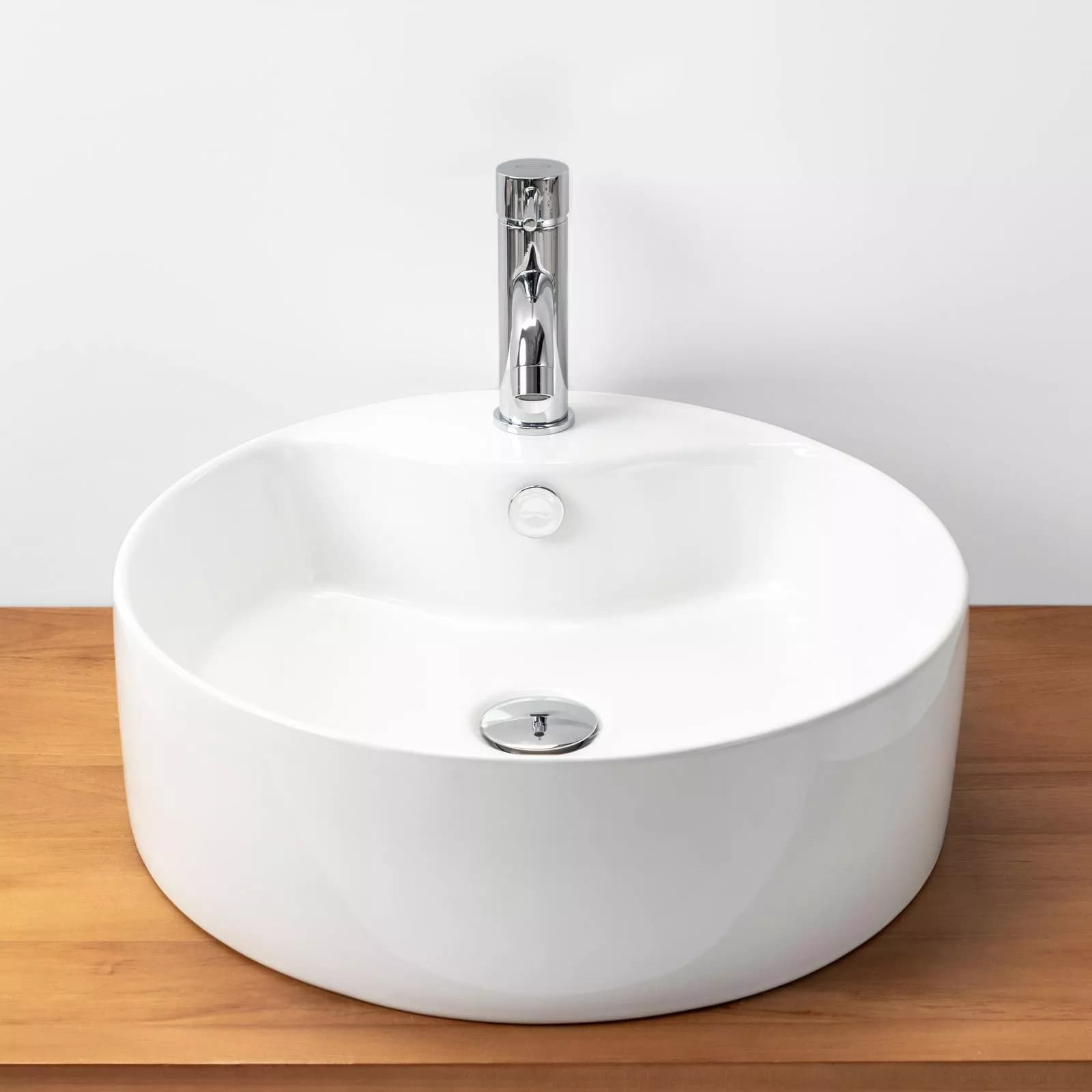 Lavabo design bacinella tonda 46 cm in ceramica d'arredo
