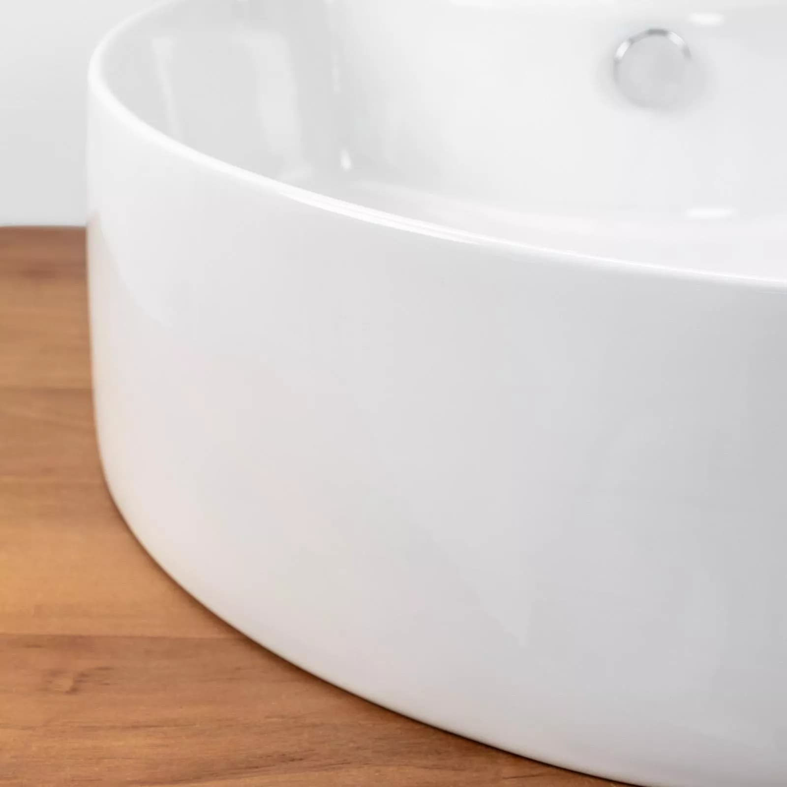 Lavabo design bacinella tonda 46 cm in ceramica d'arredo