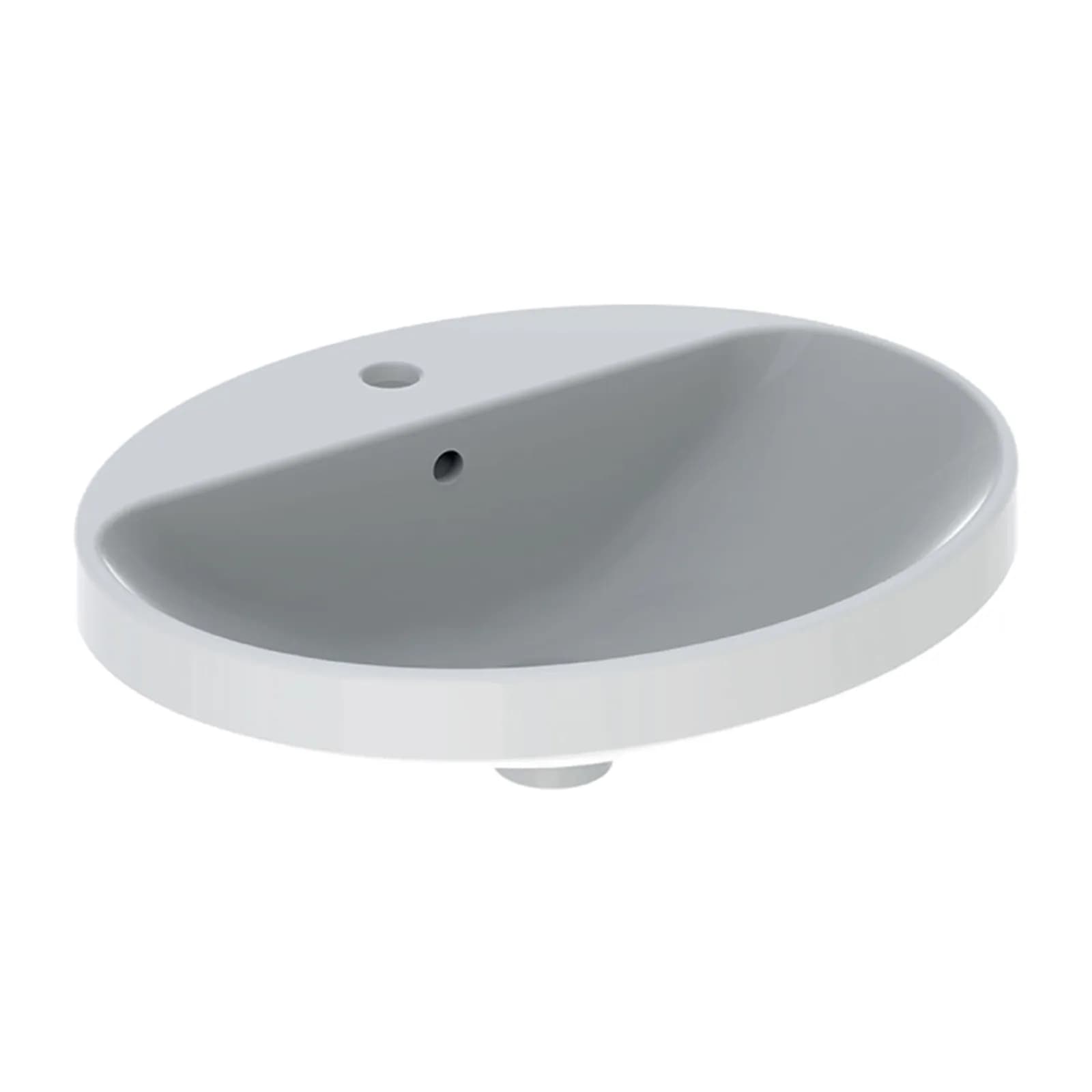 Lavabo incasso soprapiano ovale 55 x 45 cm ceramica Serie Variform - Geberit