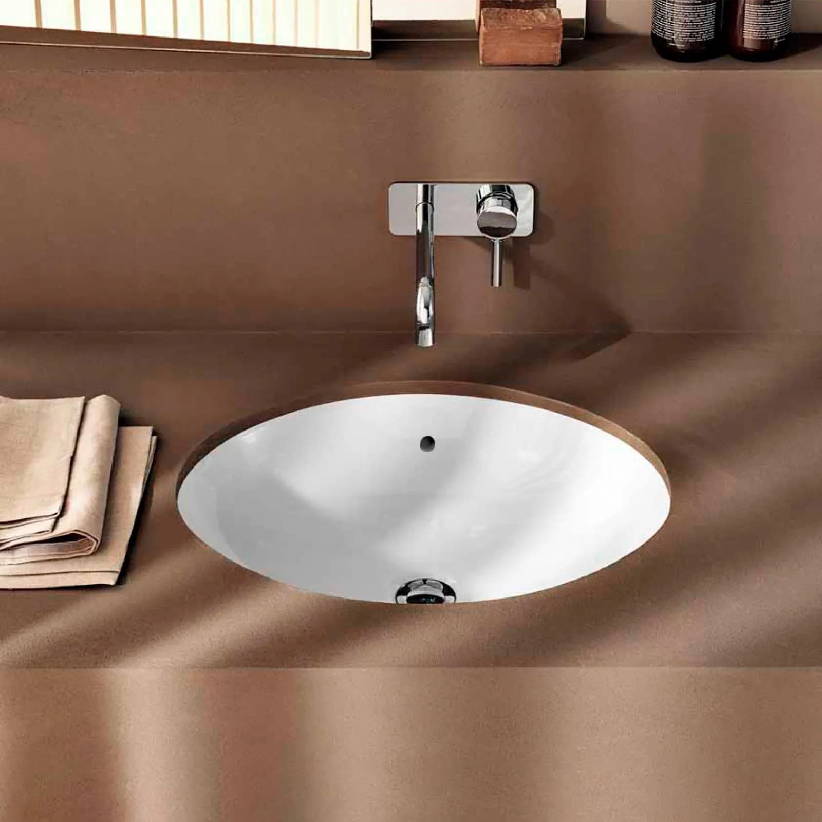 Lavabo incasso sottopiano ovale 48x33 cm ceramica Serie Variform - Geberit