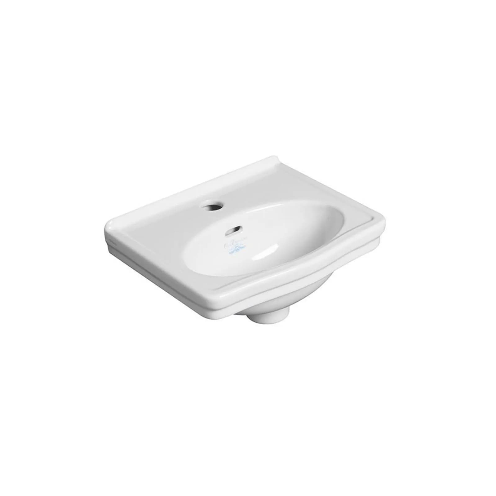 Lavabo sospeso monoforo 38 cm in ceramica bianco - Londra di Simas