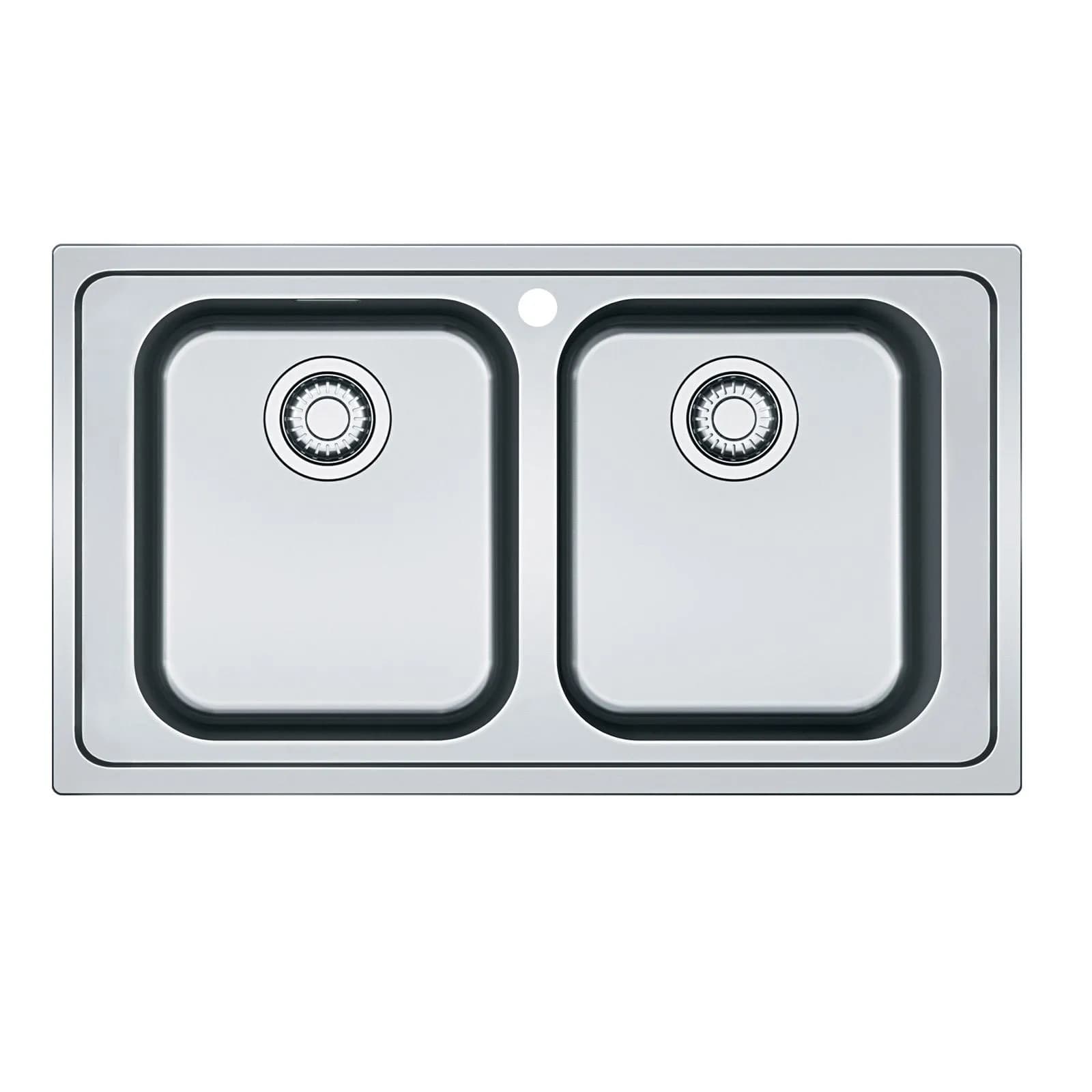 Lavello Franke Rapid 86x50 cm da incasso in acciaio inox con doppio vasca
