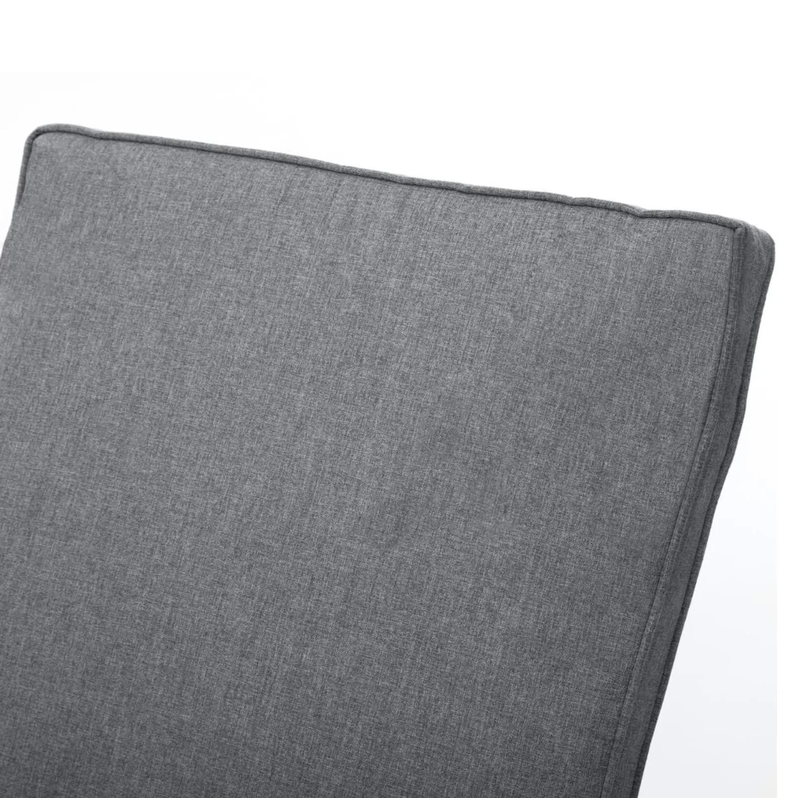 Lettino prendisole in alluminio grafite con cuscino grigio - Anniki
