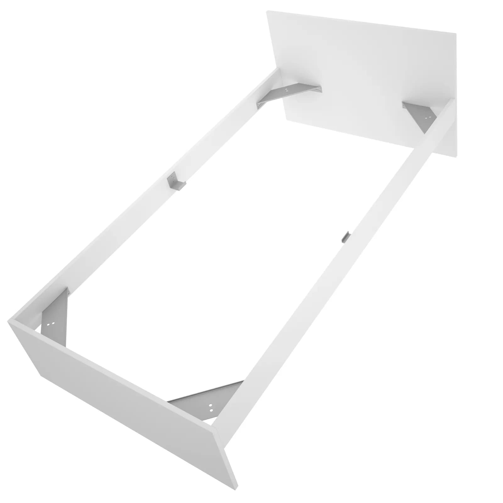 Letto singolo 90x190 cm in legno bianco con testata - Thera