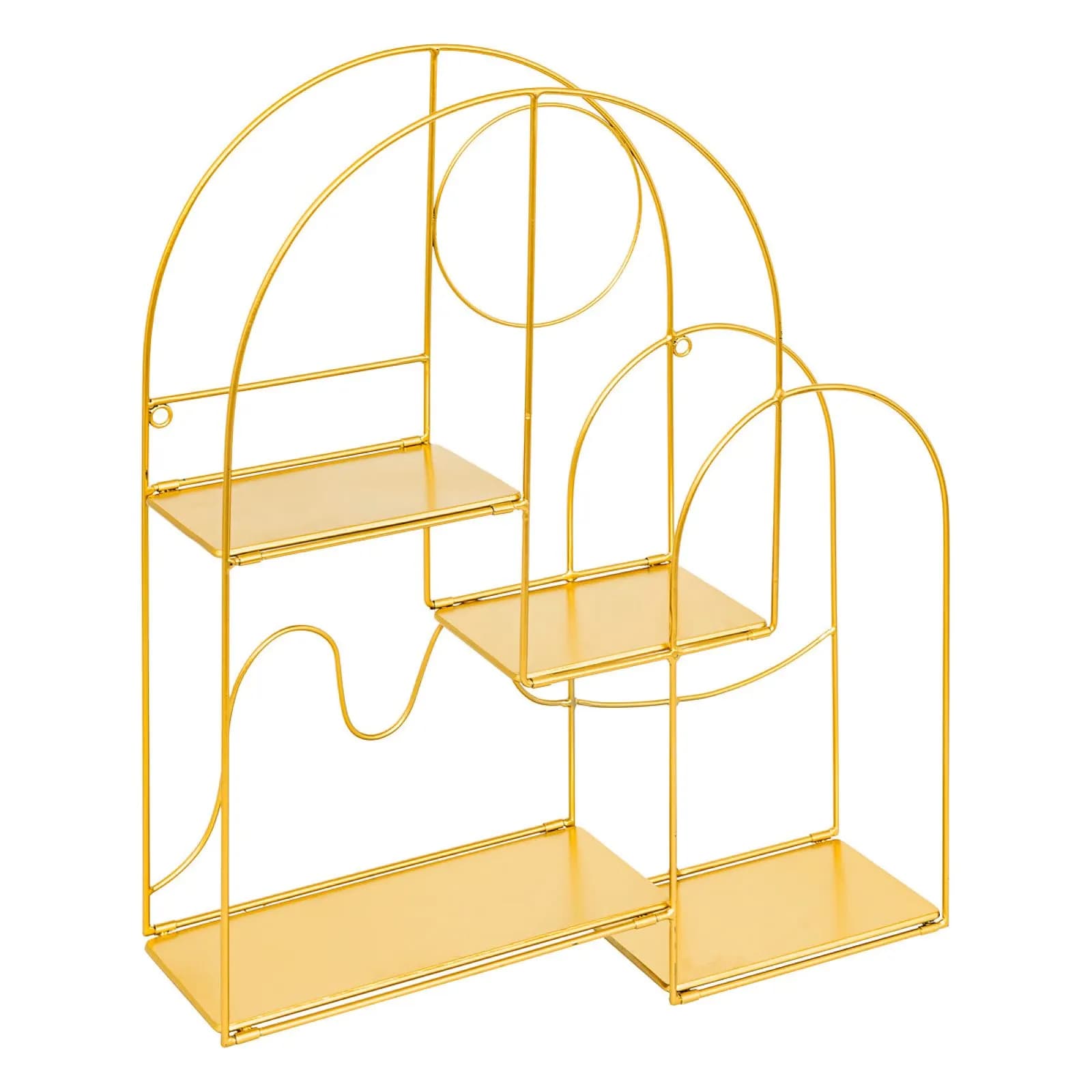Libreria sospesa 50x60h cm in acciaio oro