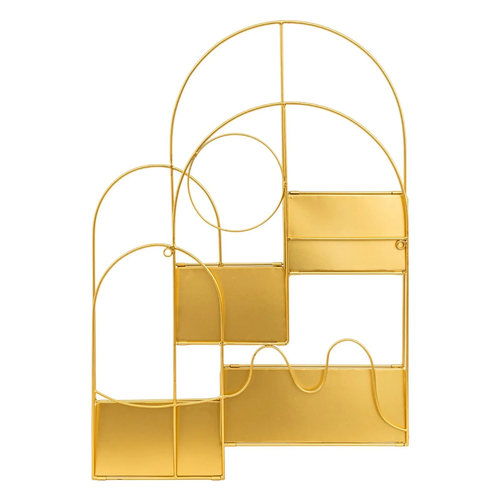 Libreria sospesa 50x60h cm in acciaio oro