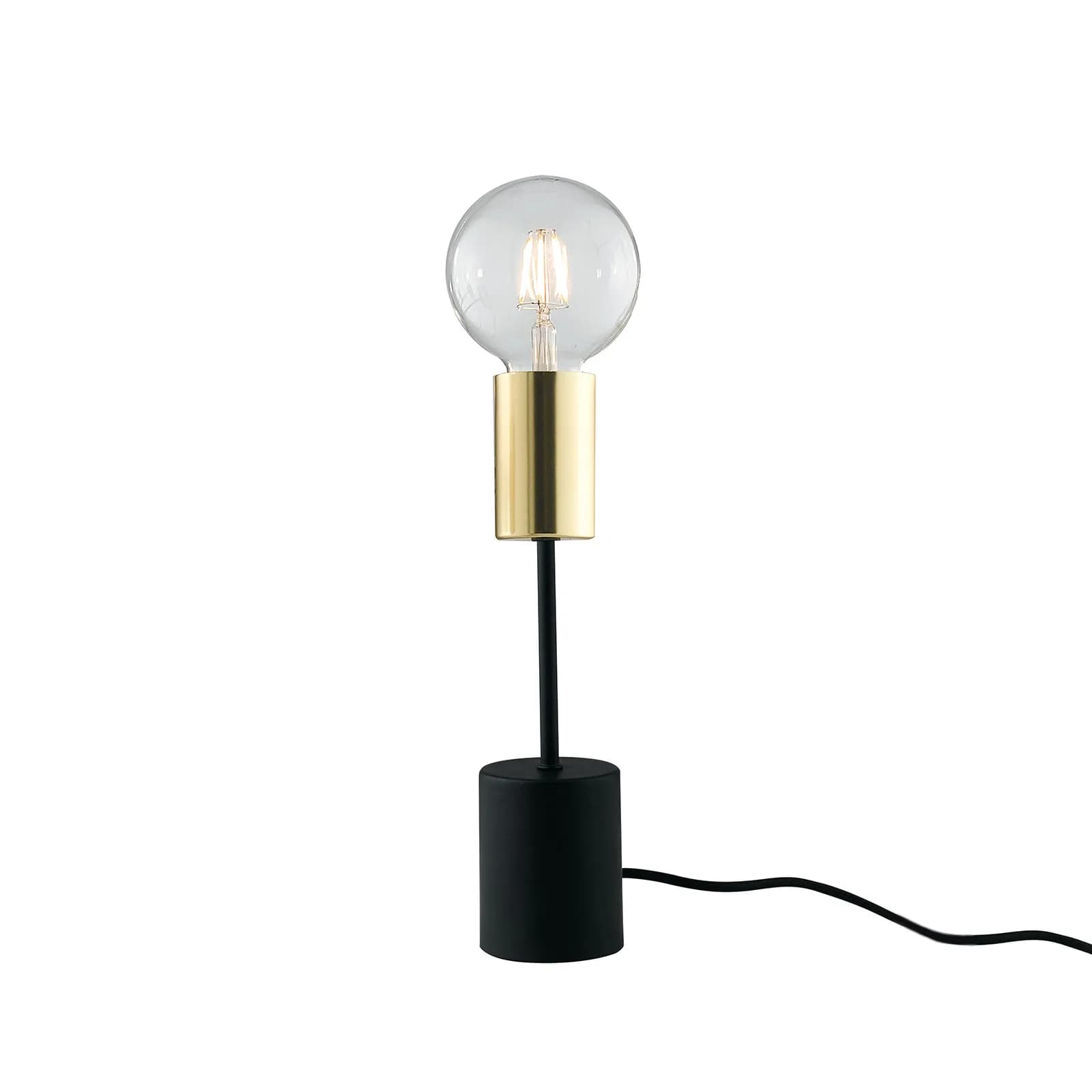 Lume 30h cm in metallo nero e oro