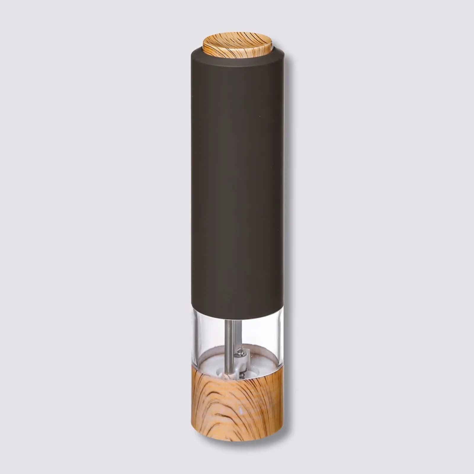 Macinapepe elettrico 22h cm a LED grigio antracite e legno naturale