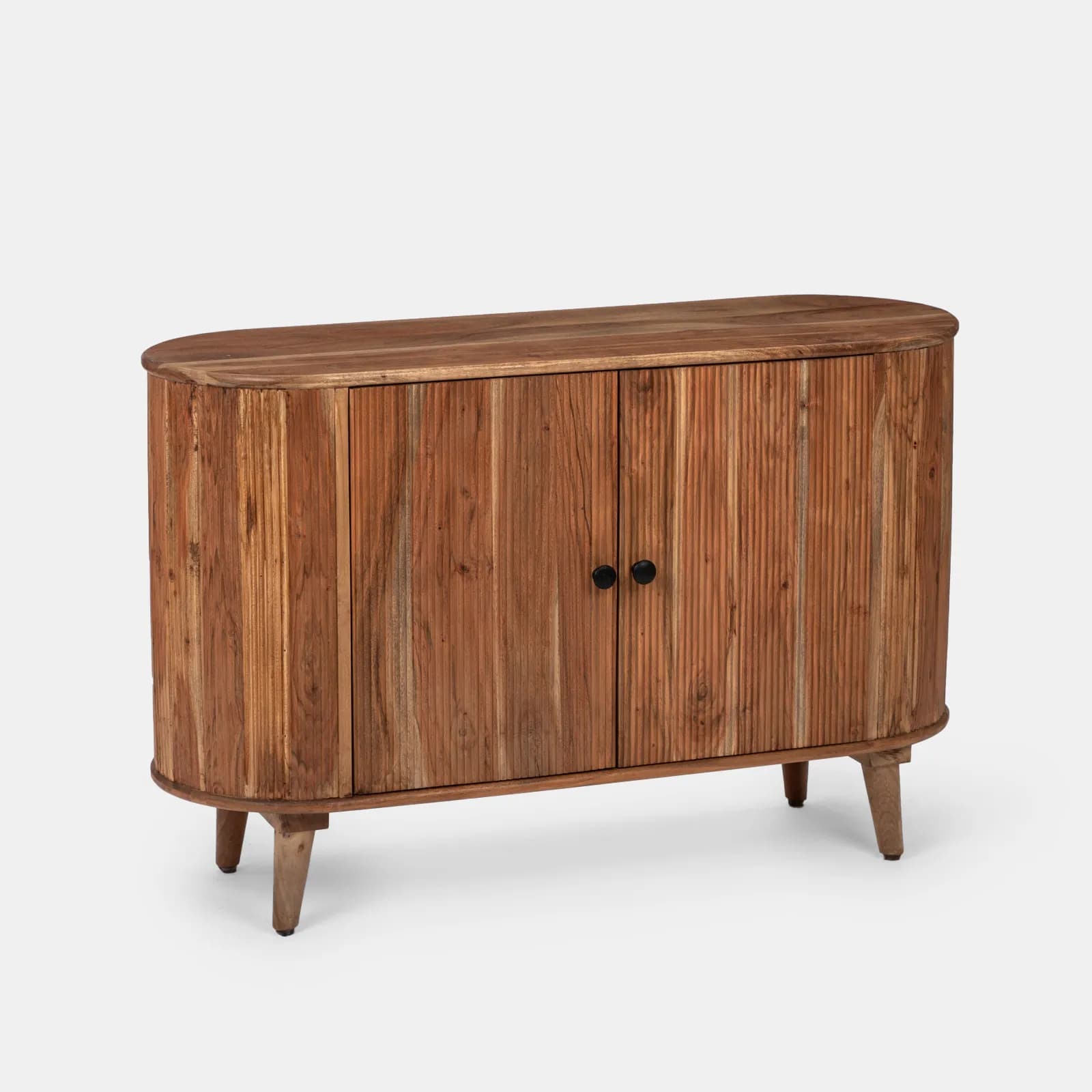Madia 118x75h cm in legno di acacia cannettato con due ante - Reed
