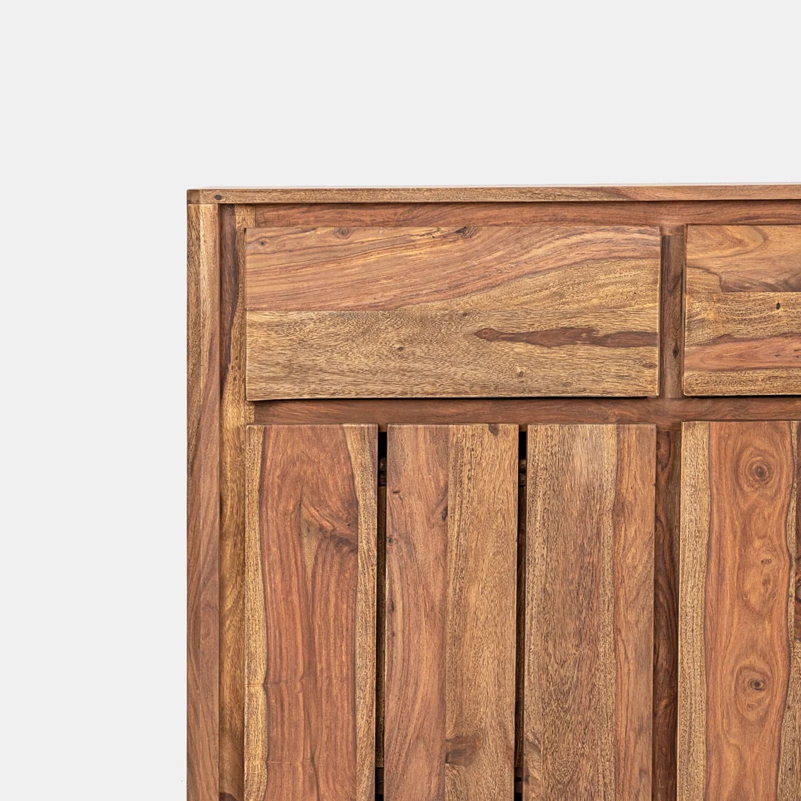 Madia 145 cm in legno con tre ante e tre cassetti - Freia Sheesham
