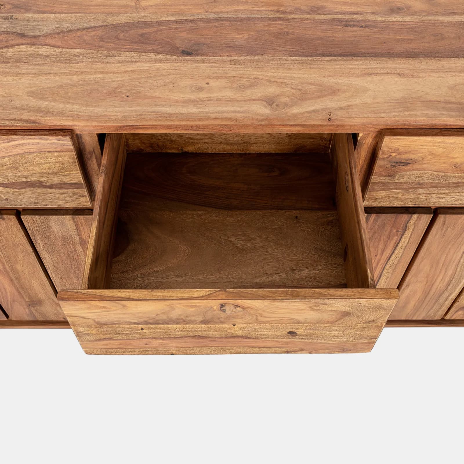 Madia 145 cm in legno con tre ante e tre cassetti - Freia Sheesham