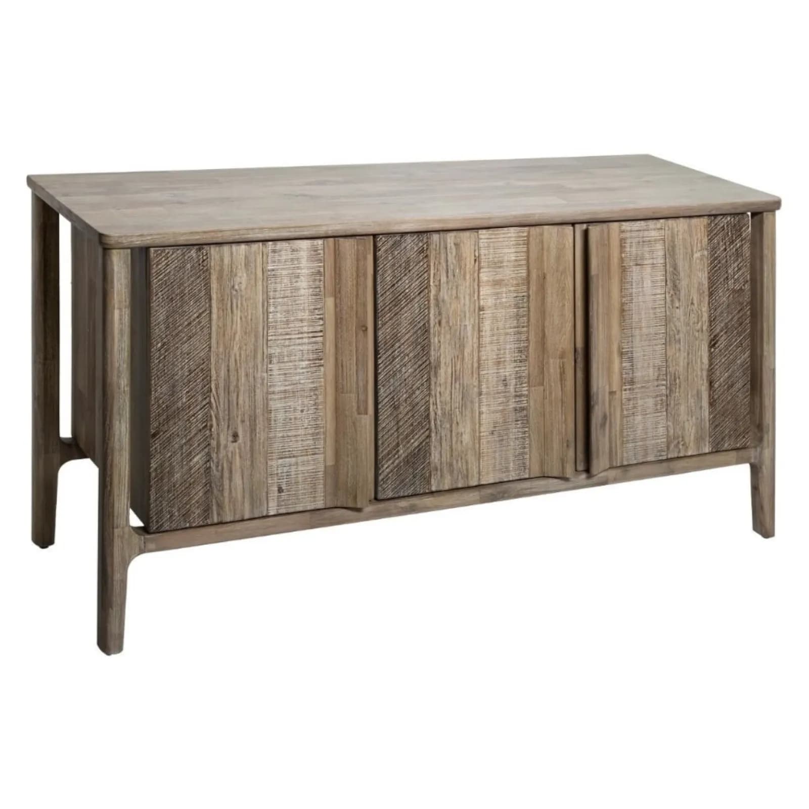 Madia 160x80h cm con tre ante in legno di acacia - Pareha