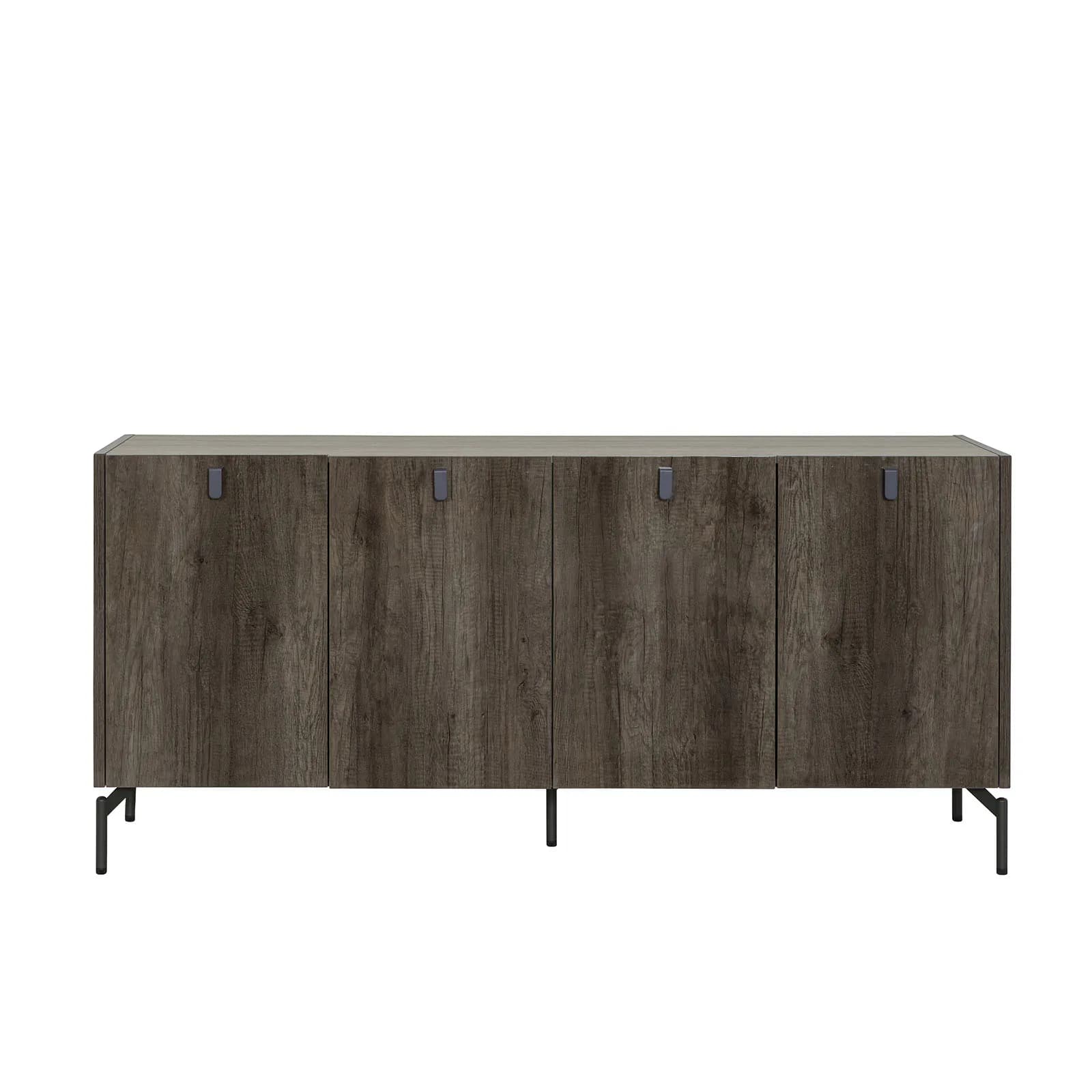 Madia 180x83h cm top effetto marmo con 4 ante rovere canyon - Pavel