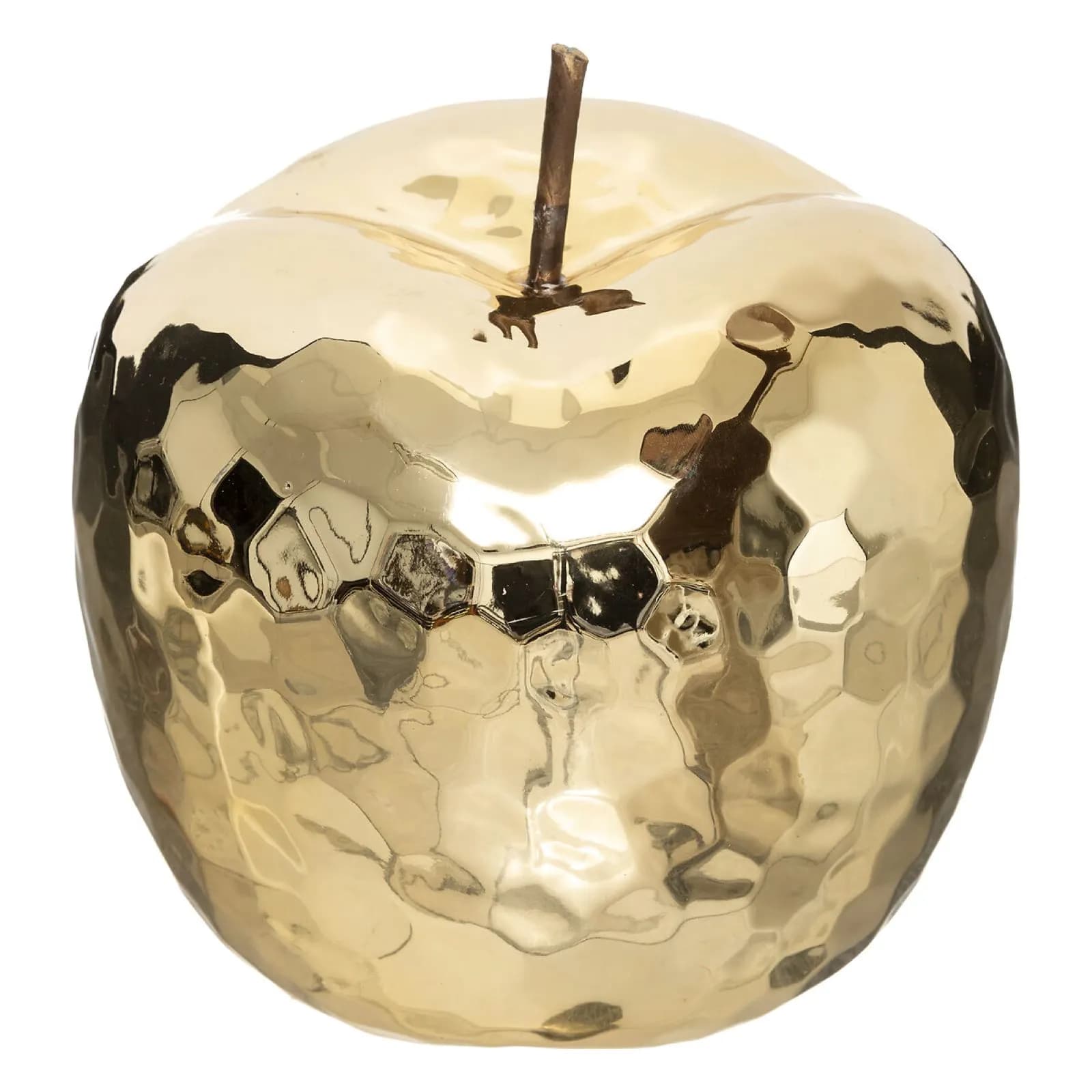 Mela decorativa 21h cm in ceramica oro - Palame