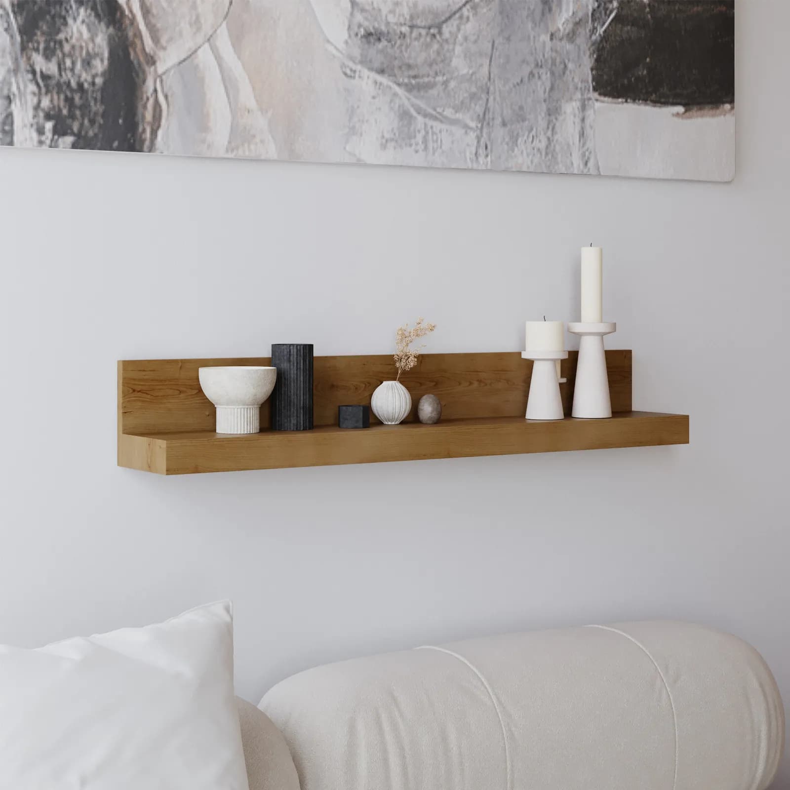 Mensola 100x16 cm in legno di acacia