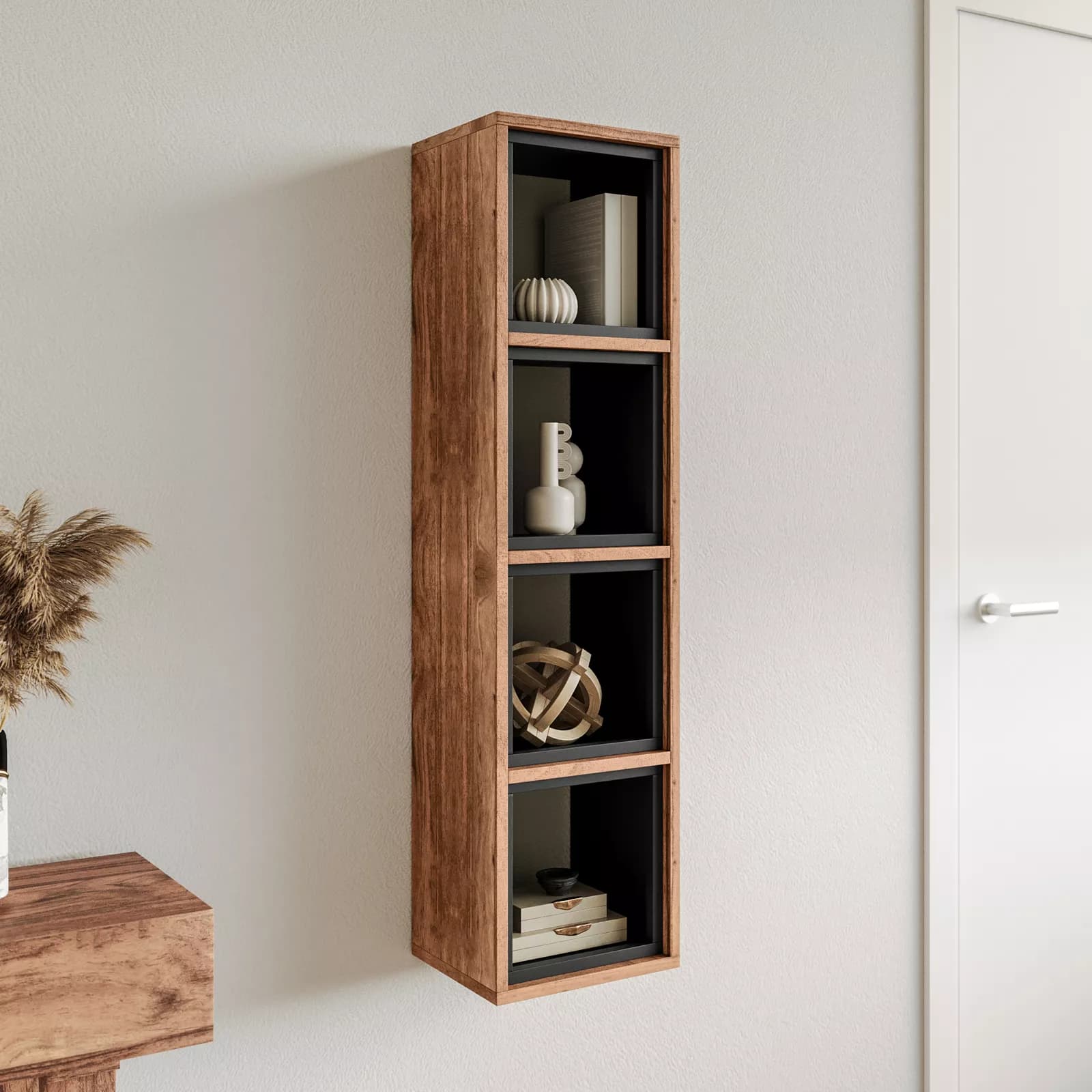 Mensola 30x118h cm in legno - Freia Sheesham