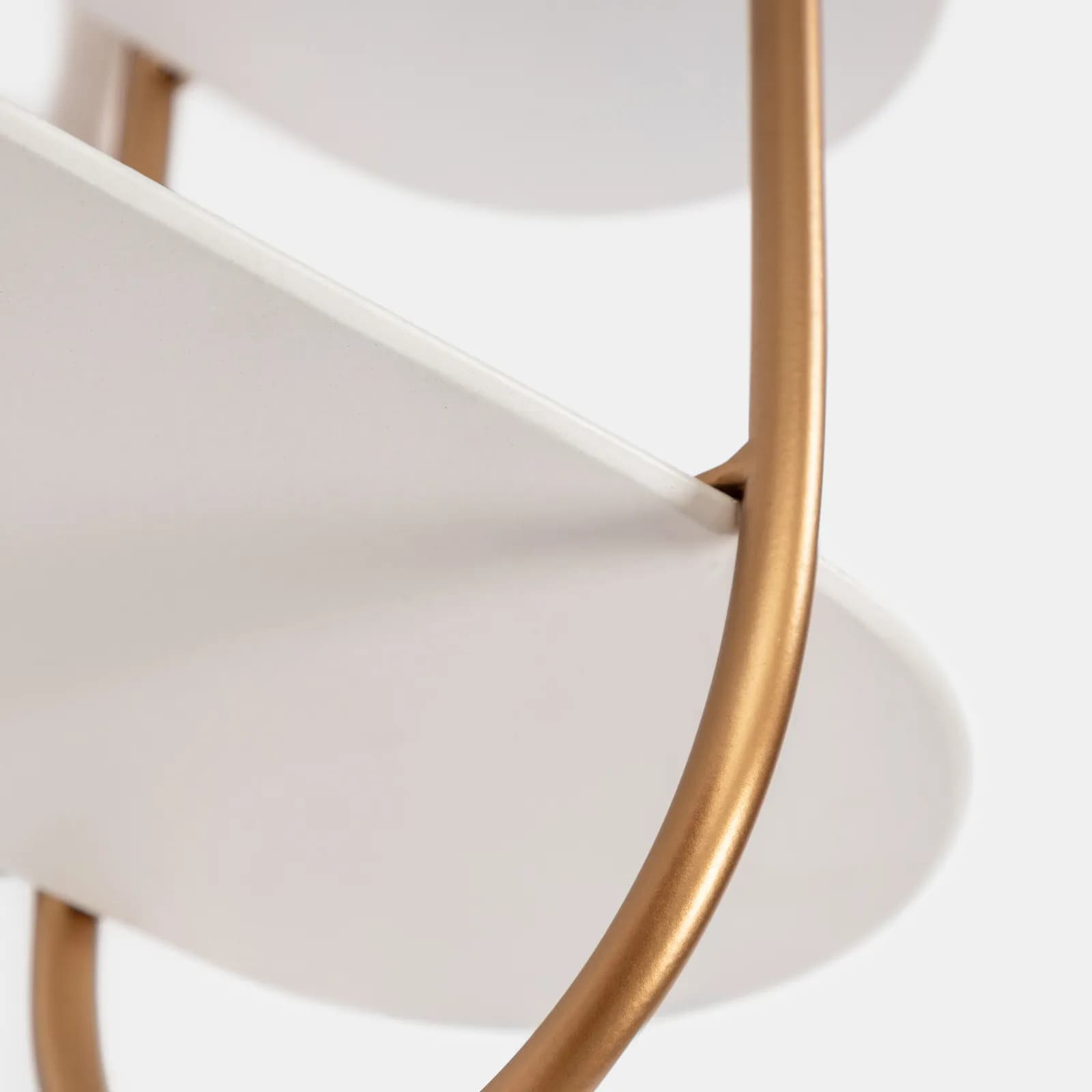 Mensola 80x15 cm in metallo oro e bianco con 3 ripiani - Clavis