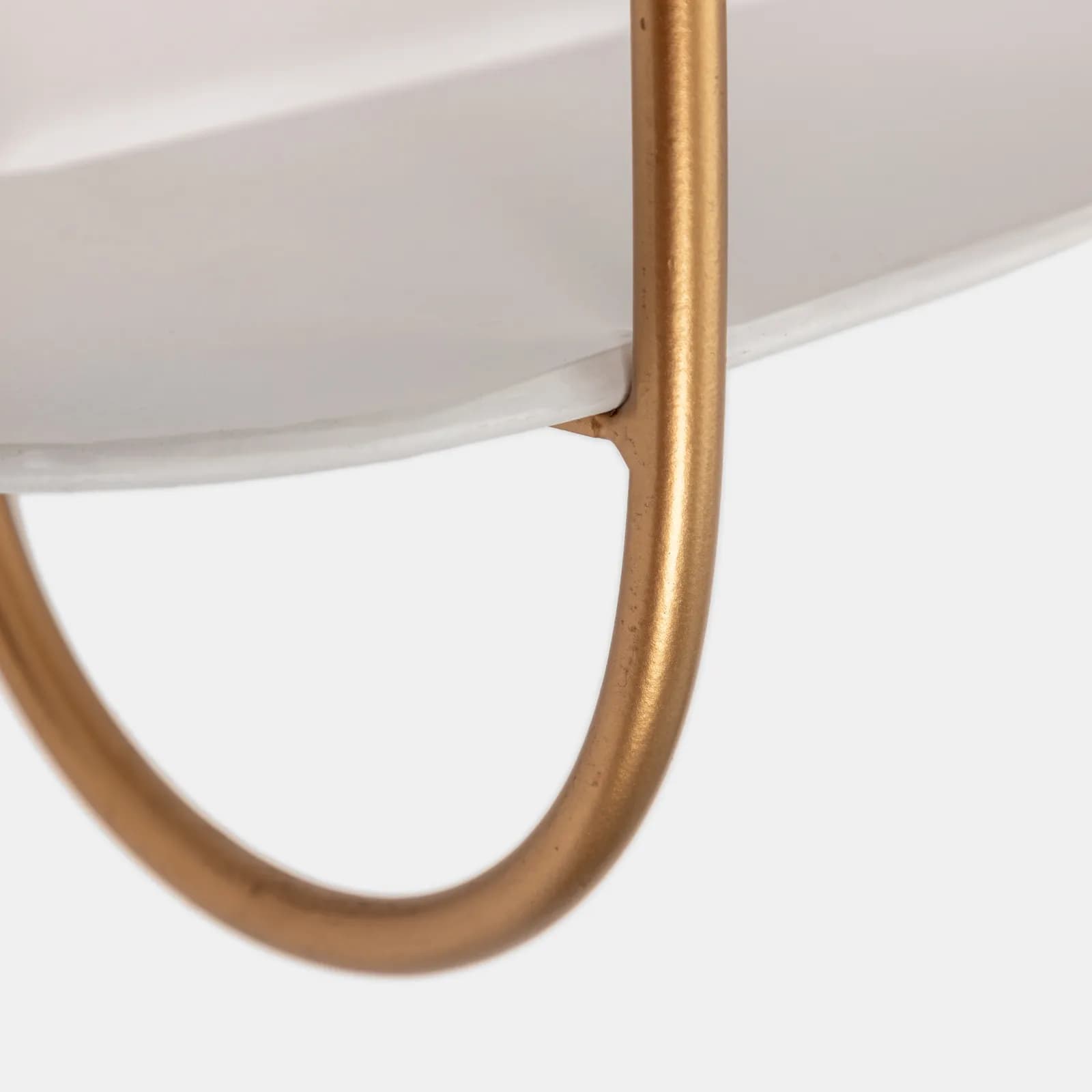 Mensola 80x15 cm in metallo oro e bianco con 3 ripiani - Clavis