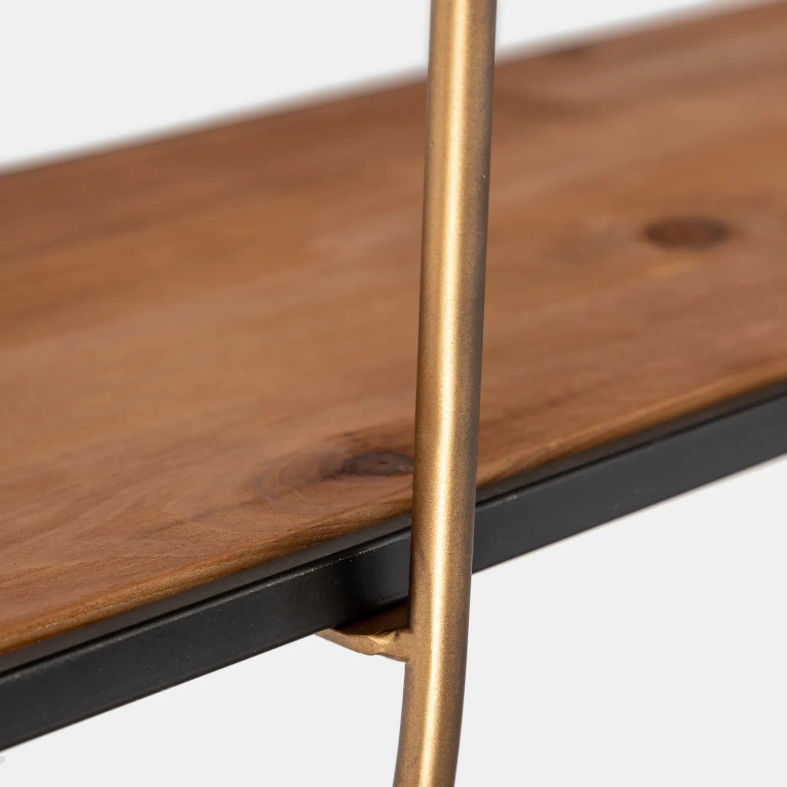 Mensola 82x25 cm in legno noce con 3 ripiani - Trabea