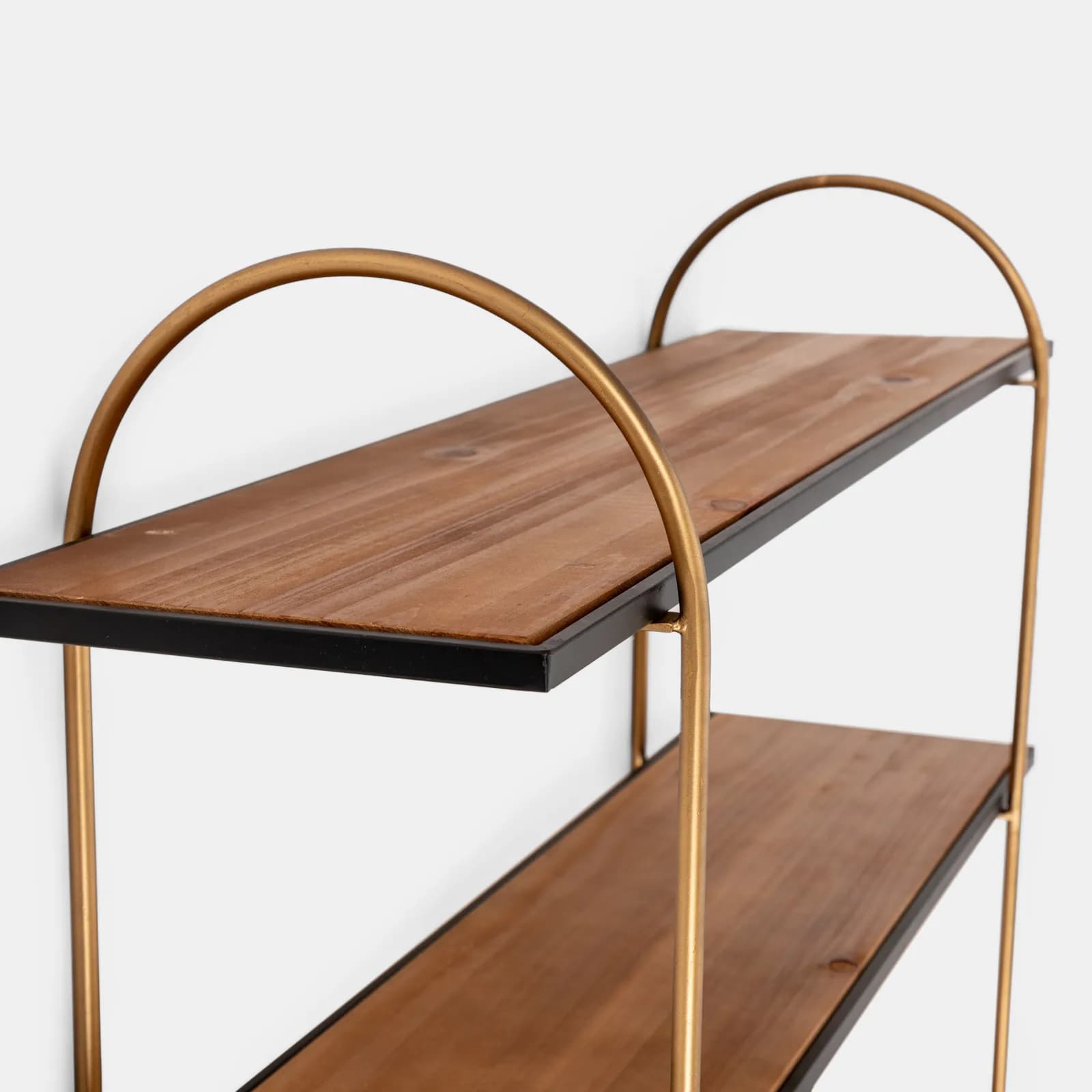 Mensola 82x25 cm in legno noce con 3 ripiani - Trabea